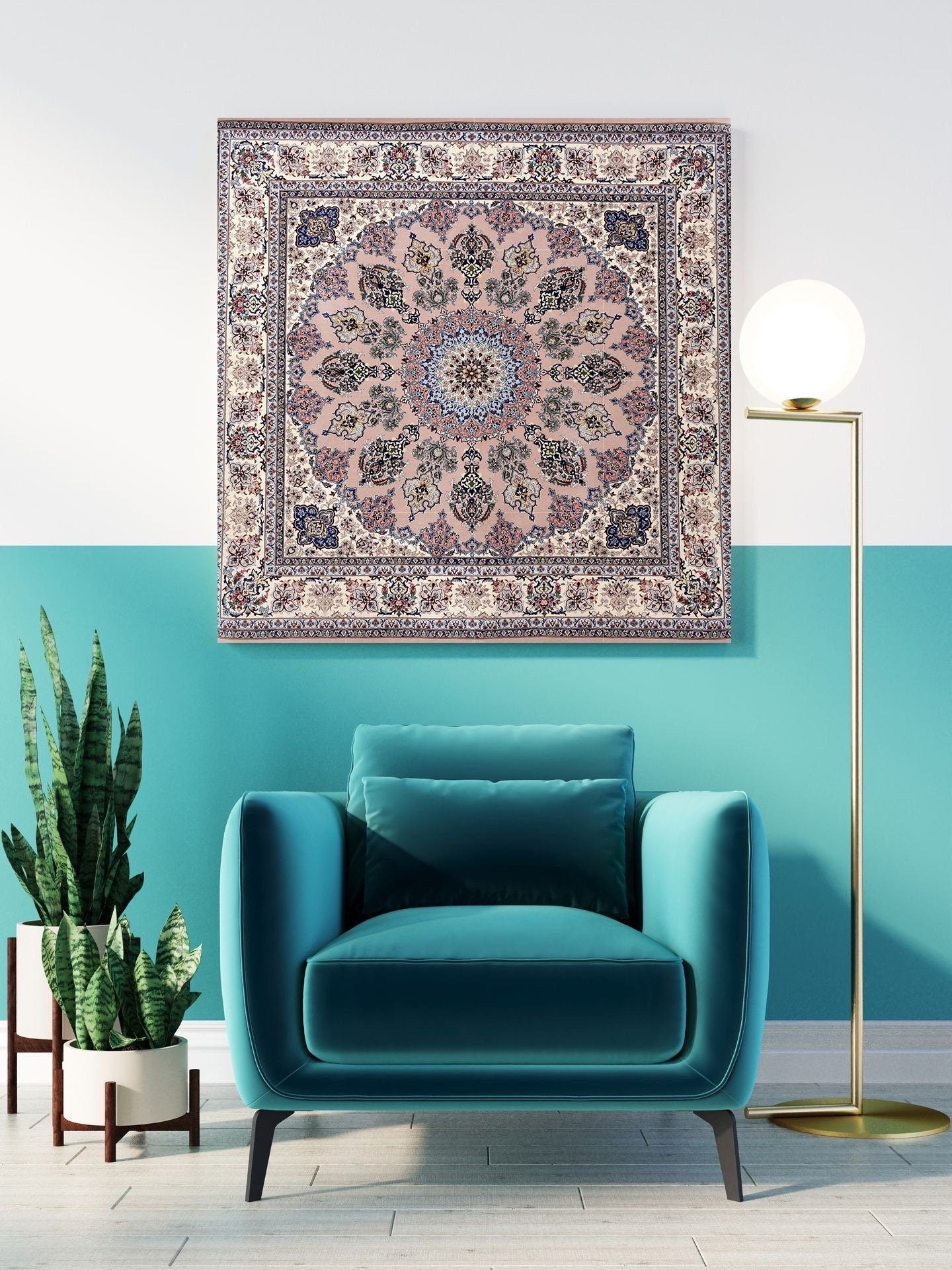 Tile Mural/Mosaic Ceramic Panel of Arabic Pattern -Arabic art decor -Moroccan Wall Art - Tile Mural -Home Decor -Tile Mosaic- Moroccan decor