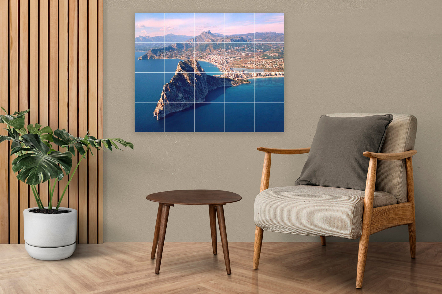 Tile Mural/Mosaic Ceramic Panel of Calpe - Calpe wall print - Calpe Wall Art - Tile Mural - Gloss Tiles -Tile Mosaic- Kitchen Bakcksplash