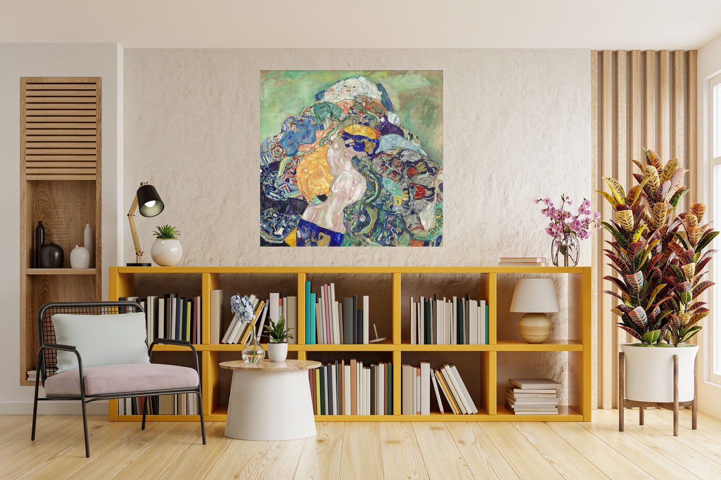 Tile Mural/Mosaic Ceramic Panel of Gustav Klimt Baby ( Cradle) Print - Klimt Wall Art - Gustav Klimt Print - Gustav Klimt Painting Print