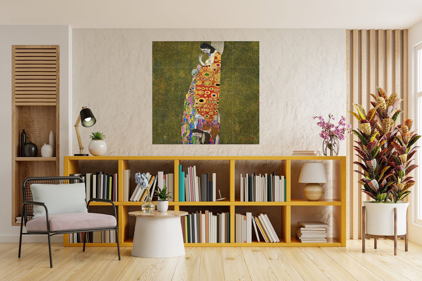 Tile Mural/Mosaic Ceramic Panel of Gustav Klimt Hope II Print - Klimt Wall Art - Gustav Klimt Print -Gustav Klimt Painting Print - Klimt Art