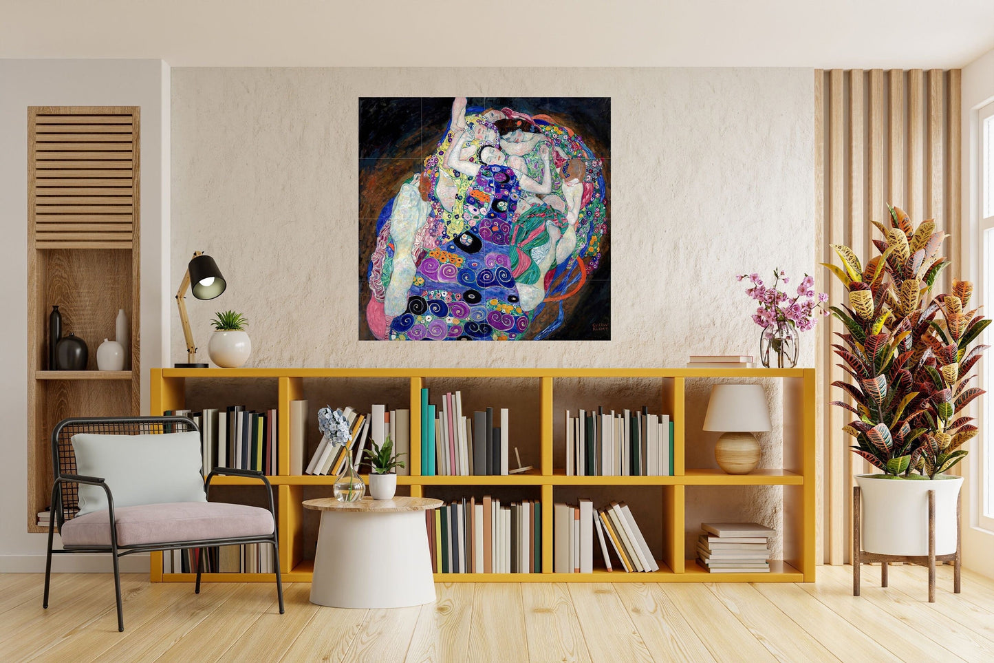 Tile Mural/Mosaic Ceramic Panel of Gustav Klimt The Virgin Print - Klimt Wall Art - Gustav Klimt Print -Gustav Klimt Painting - Klimt Art