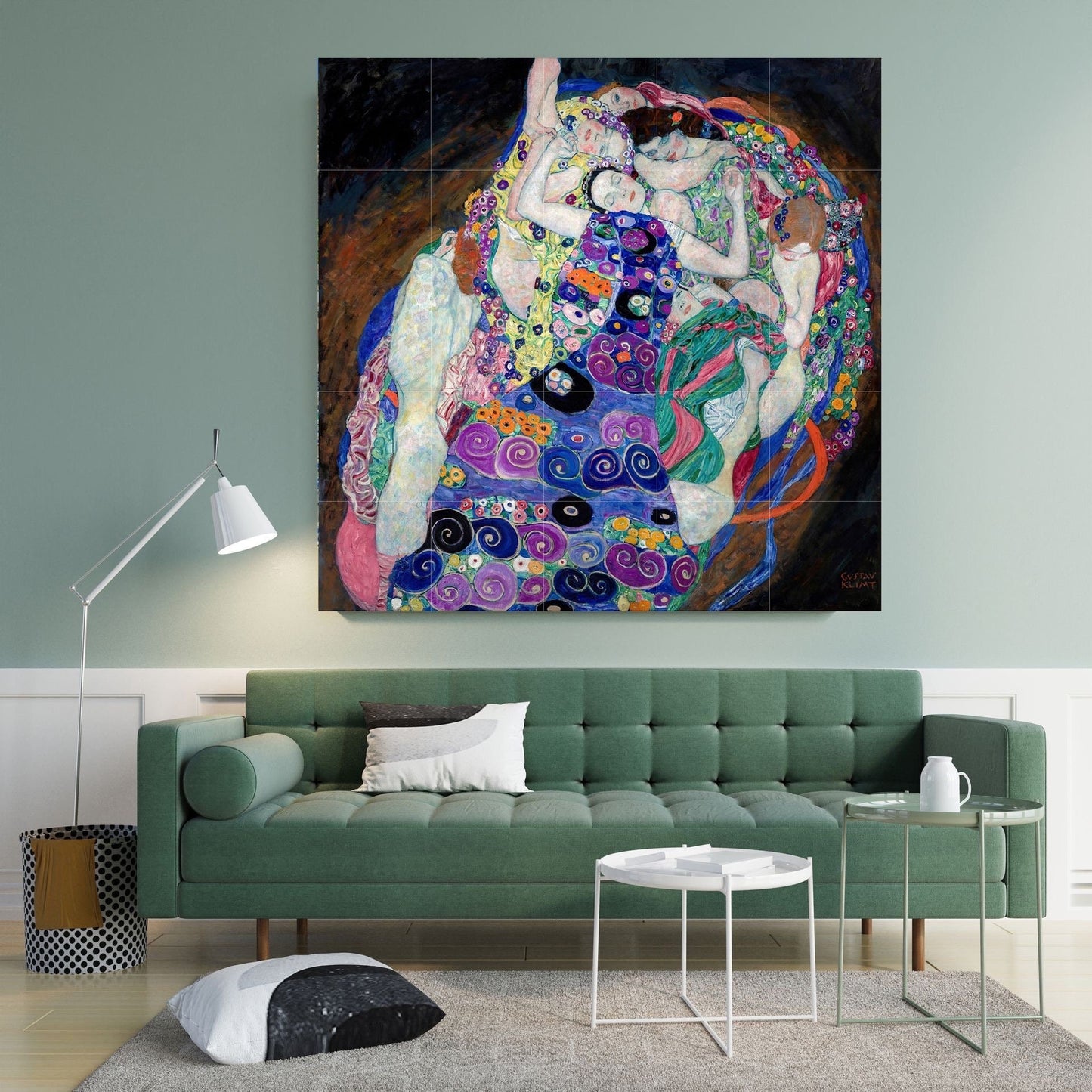 Tile Mural/Mosaic Ceramic Panel of Gustav Klimt The Virgin Print - Klimt Wall Art - Gustav Klimt Print -Gustav Klimt Painting - Klimt Art
