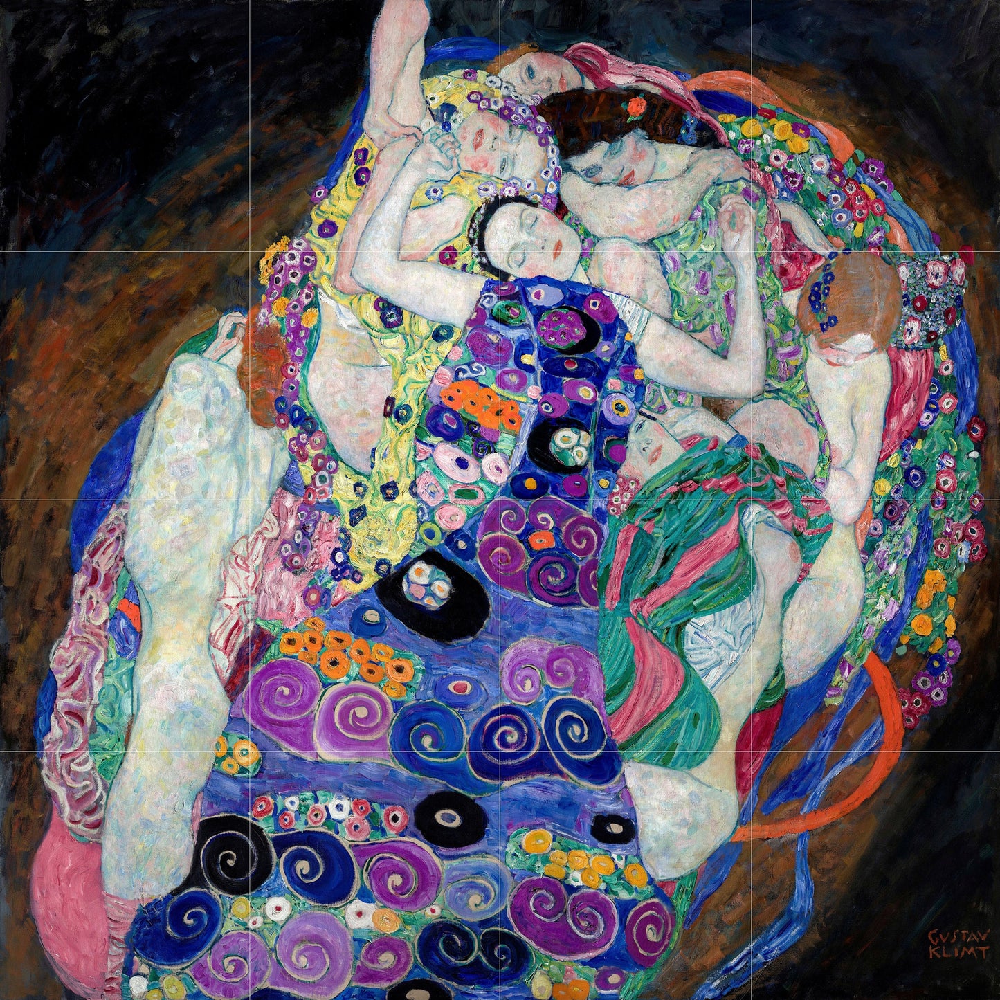 Tile Mural/Mosaic Ceramic Panel of Gustav Klimt The Virgin Print - Klimt Wall Art - Gustav Klimt Print -Gustav Klimt Painting - Klimt Art