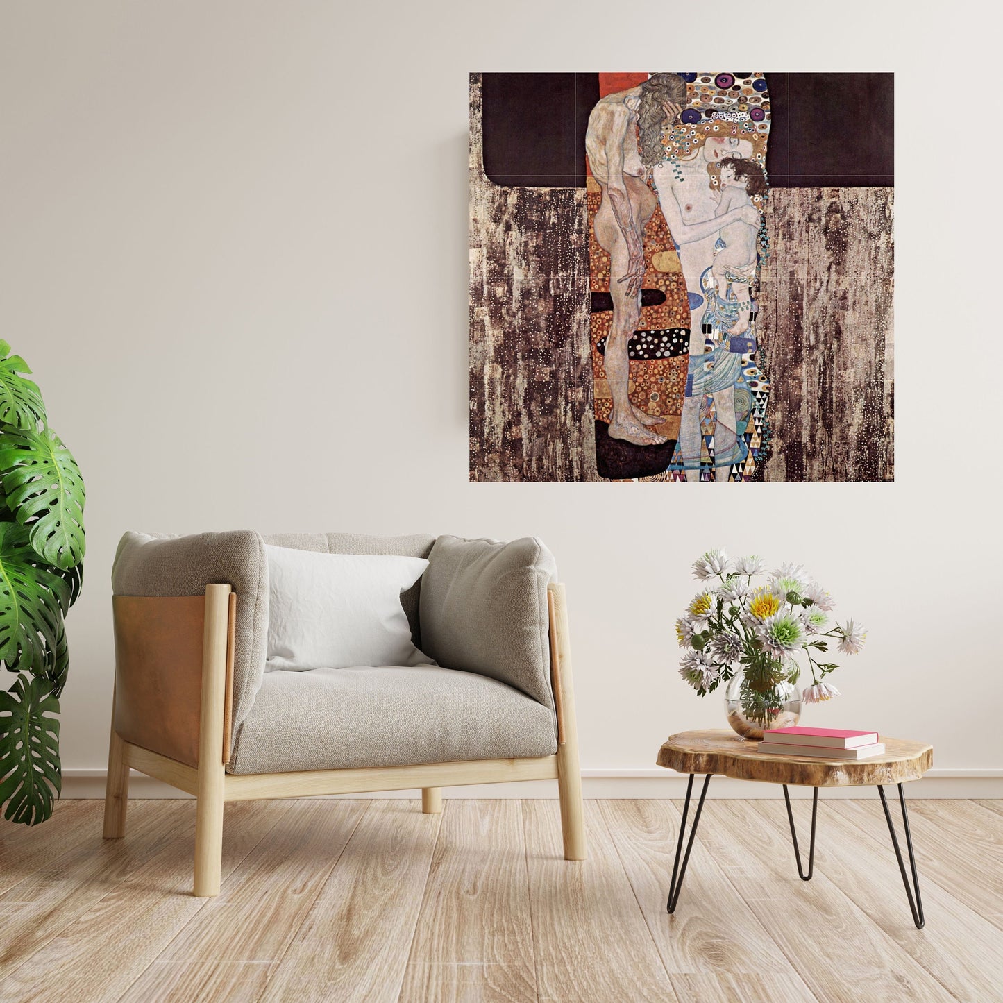 Tile Mural/Mosaic Ceramic Panel of Gustav Klimt Three Ages of The Women Print - Klimt Wall Art - Gustav Klimt Painting - Klimt Art Prints