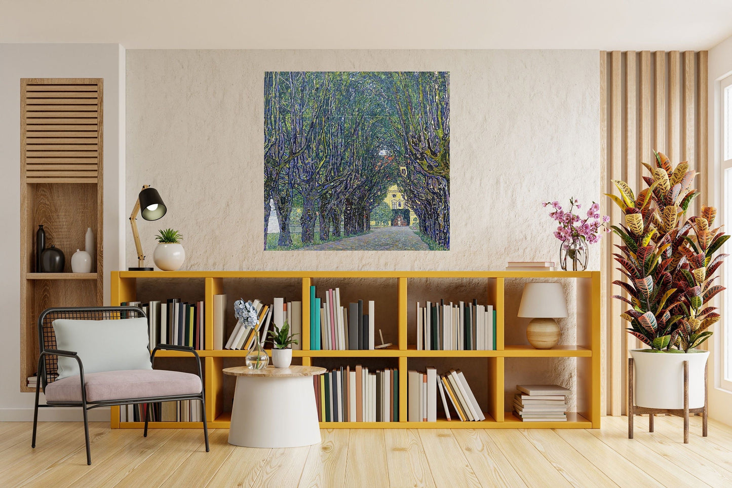 Tile Mural/Mosaic Ceramic Panel of Gustav Klimt Avenue Print - Klimt Wall Art - Gustav Klimt Garden Print - Gustav Klimt Painting