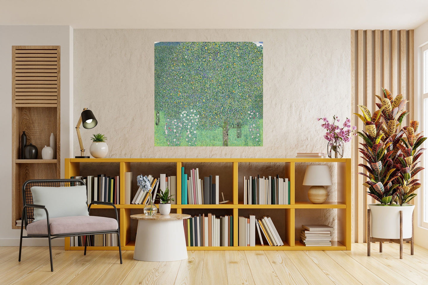 Tile Mural/Mosaic Ceramic Panel of Gustav Klimt Rosebushes under The Trees- Klimt Wall Art -Gustav Klimt Garden Print -Gustav Klimt Painting