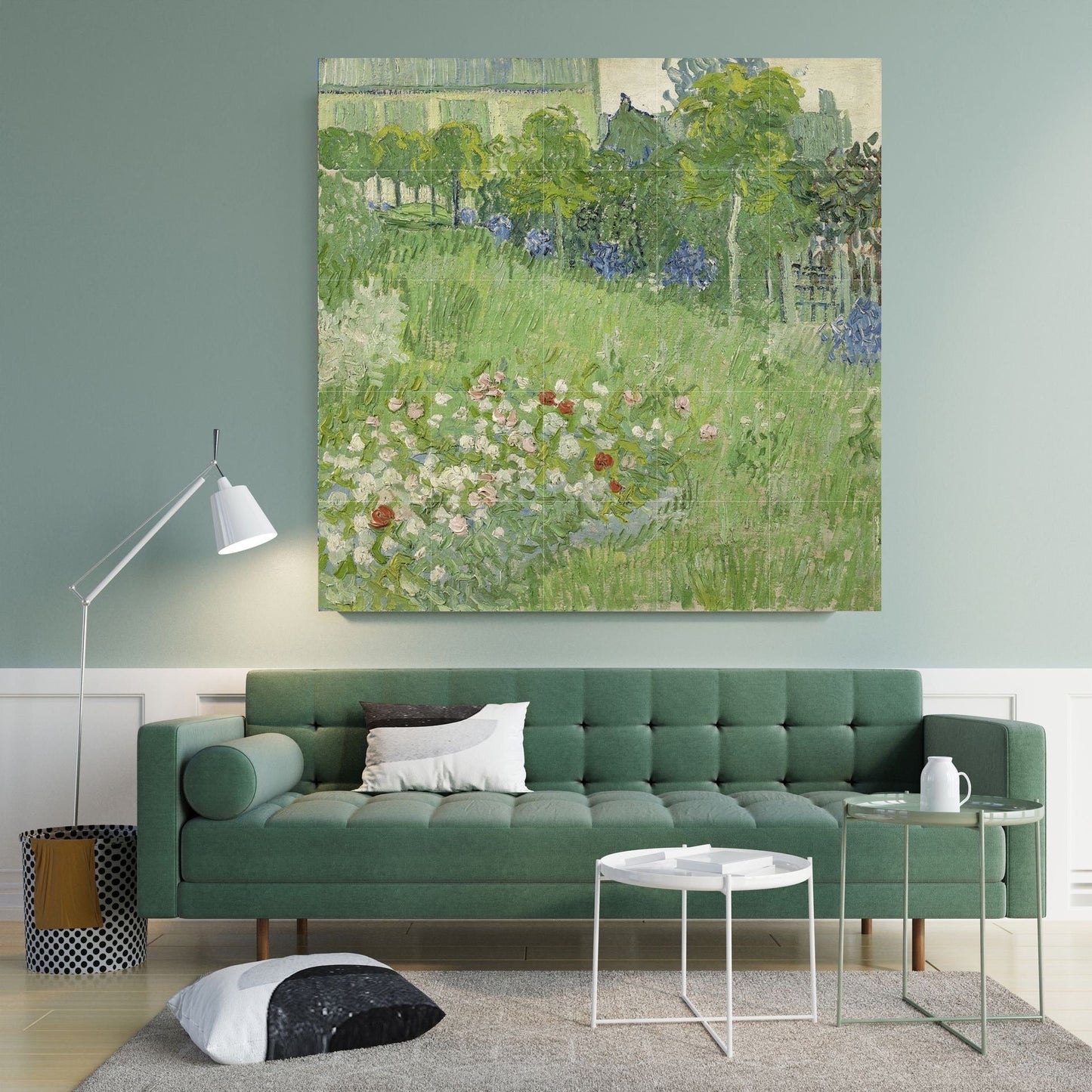 Tile Mural/Mosaic Ceramic Panel of Vincent Van Gogh Doubigny’s Garden - Van Gogh prints - Garden Mural - Gloss Tiles - Flower Mural