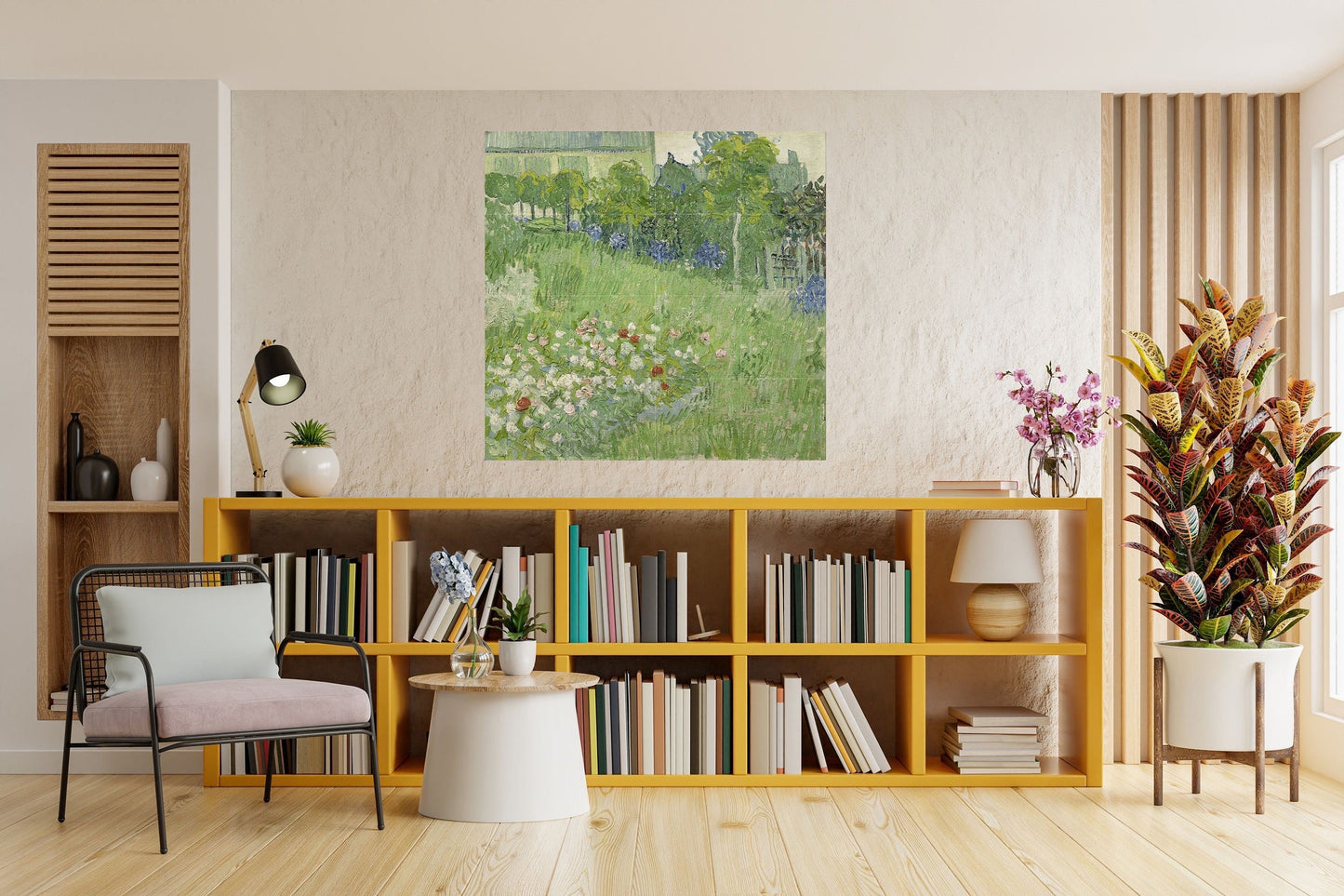 Tile Mural/Mosaic Ceramic Panel of Vincent Van Gogh Doubigny’s Garden - Van Gogh prints - Garden Mural - Gloss Tiles - Flower Mural