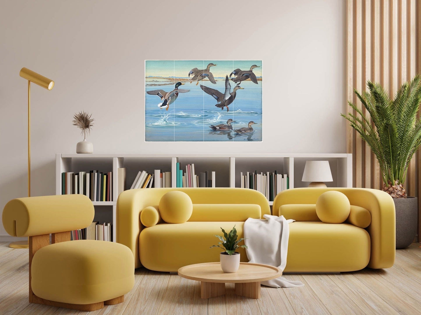 Tile Mural/Mosaic Ceramic Panel of Duck - Bird Mural- Bird Mosaic -Gloss Tiles - Countryside Mural -Tile Mosaic -Duck Wall Art - Ducks Print