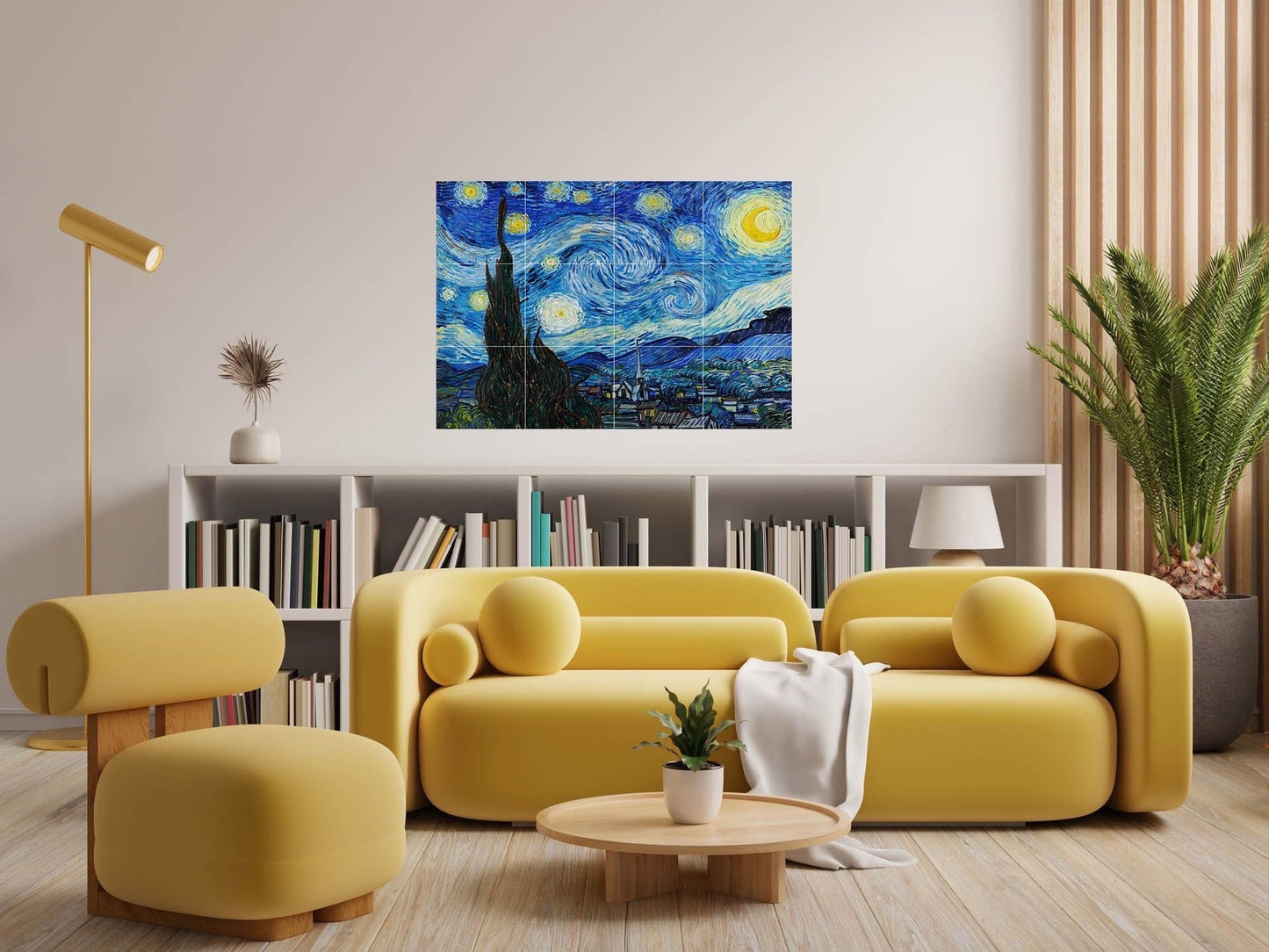 Tile Mural/Mosaic Ceramic Panel of Vincent Van Gogh - Starry Night Painting - Van Gogh Print Wall Art - Van Gogh Mural - Van Gogh Tiles