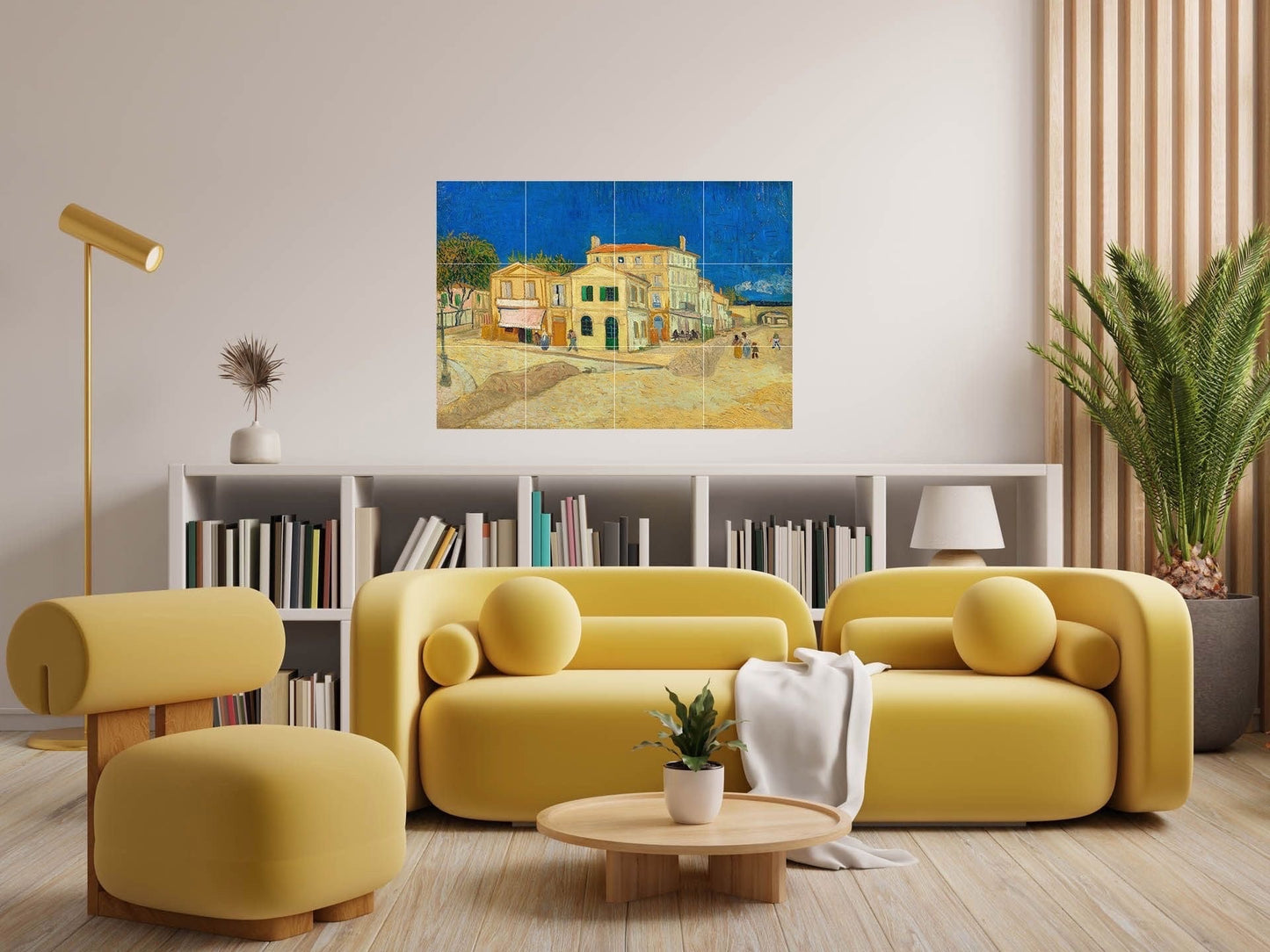 Tile Mural/Mosaic Ceramic Panel of Vincent Van Gogh - The Yellow House - Countryside Mural - Van Gogh Prints - Countryside Wall Art Decor