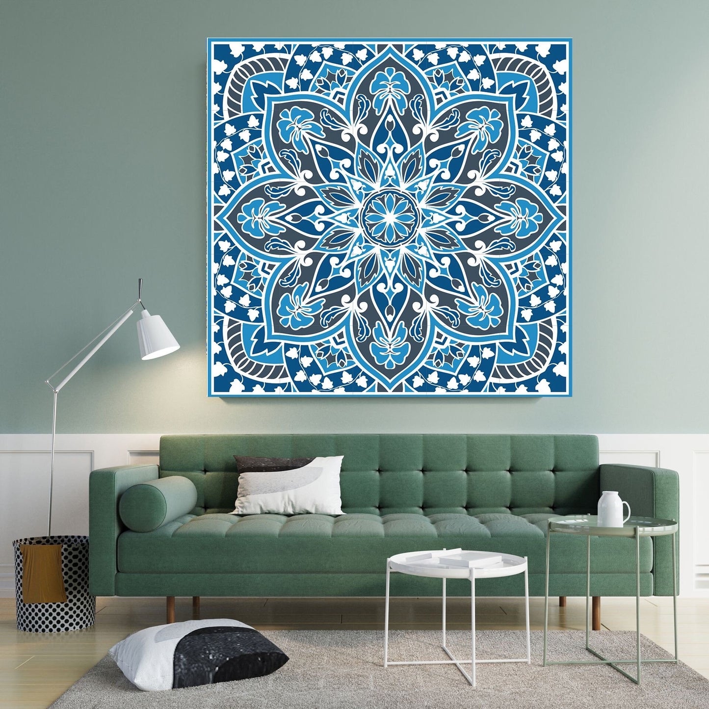 Tile Mural/Mosaic Ceramic Panel of Arabic Pattern -Arabic art decor -Moroccan Wall Art - Tile Mural -Home Decor -Tile Mosaic- Moroccan decor