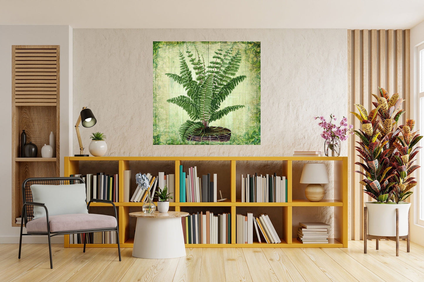 Tile Mural/Mosaic Ceramic of Fern - Nature Print - Botanical Wall Art - Plant Print - Fern Mural - Gloss Tiles - Botanical Print - Plant Art