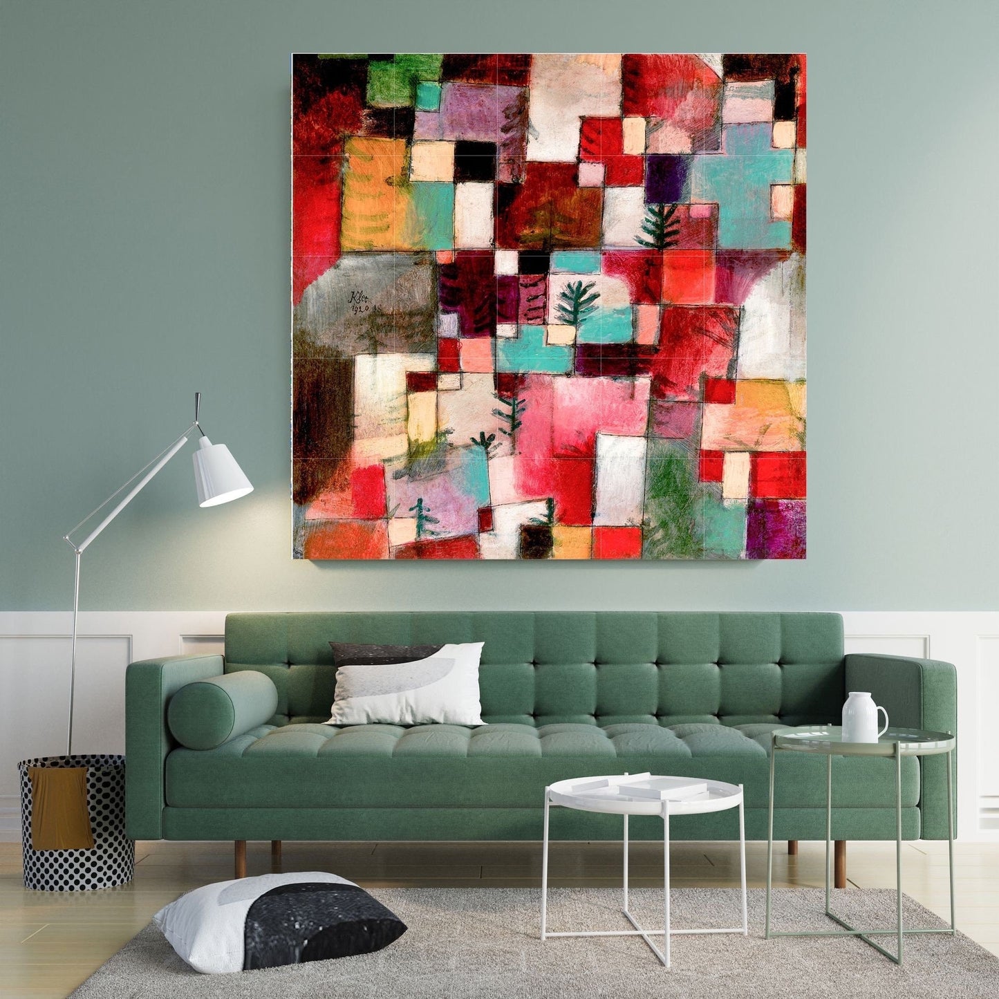 Tile Mural/Mosaic Ceramic Panel of Paul Klee Painting Print -Paul Klee Wall Art - Paul Klee Wall Decal -Klee Print -Gloss Tiles - Klee Tiles
