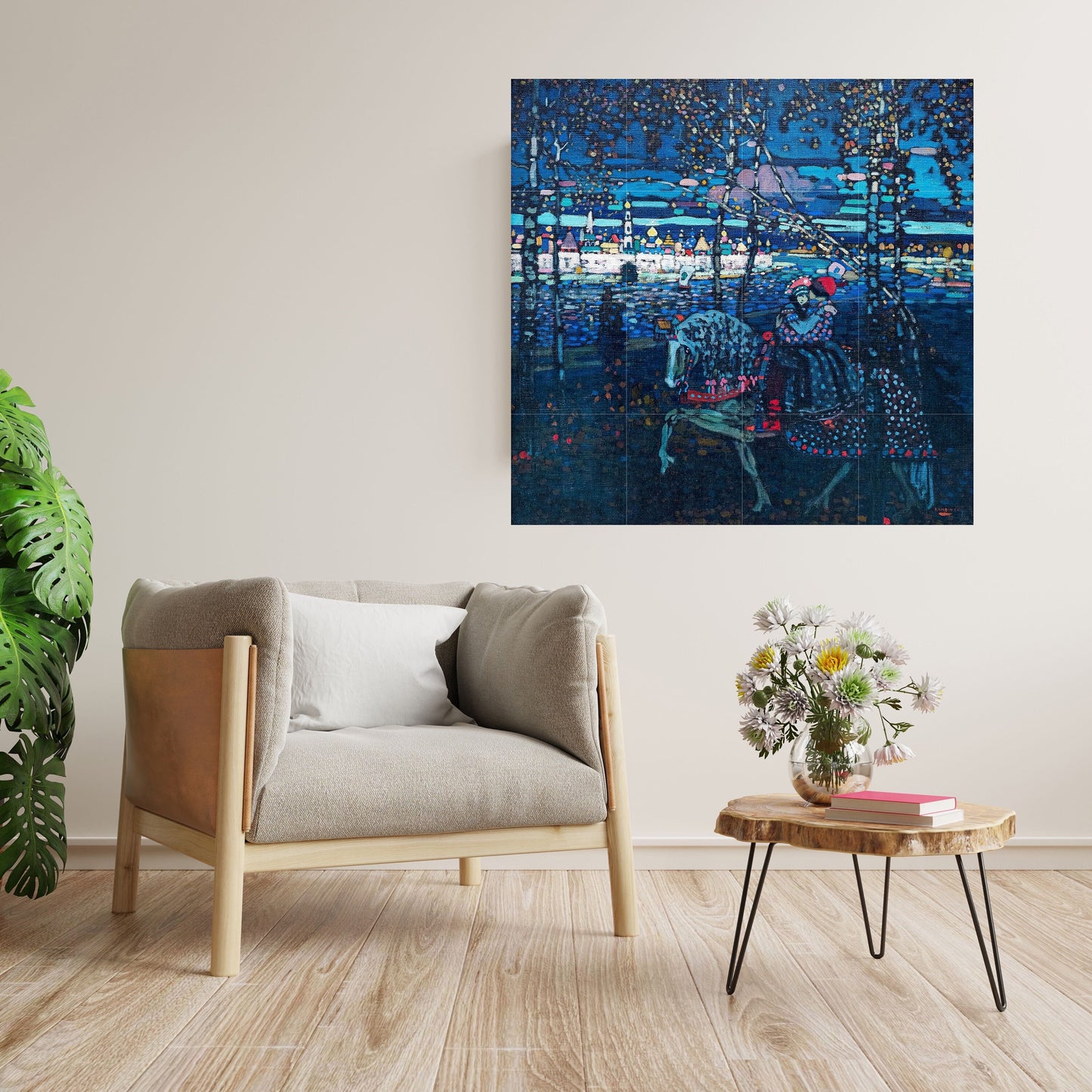 Tile Mural/Mosaic Ceramic Panel of Wassily Kandinsky Print - Tile Mural -Kandinsky Wall Print - Kandinsky Mosaic -Kandinsky Art Painting