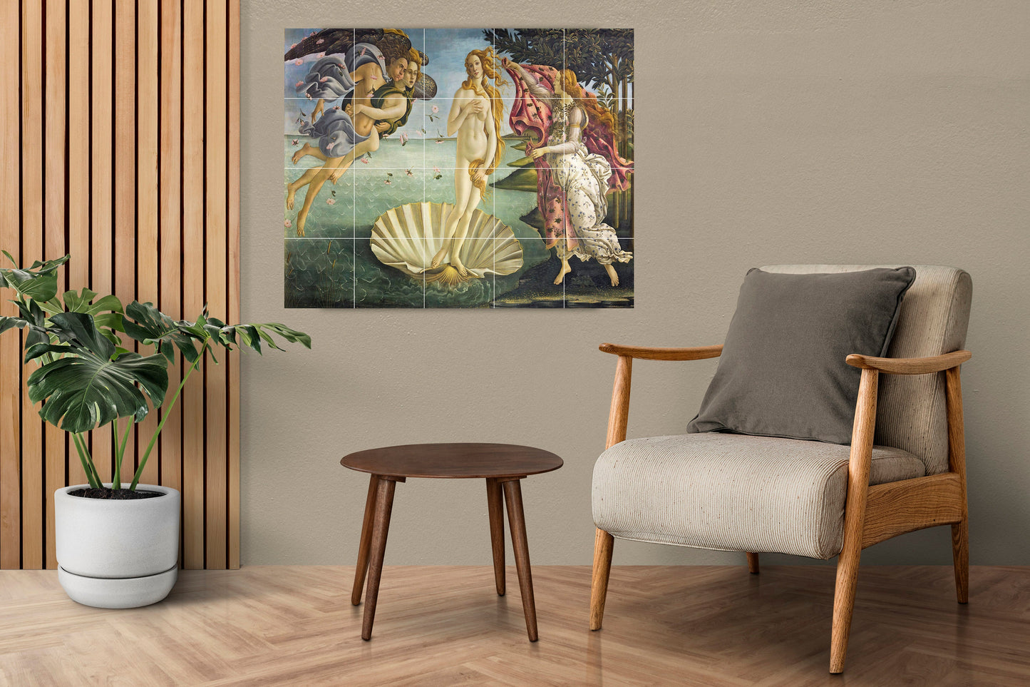 Tile Mural/Mosaic Ceramic Panel of Birth of Venus- Sandro Botticelli Painting - Venus wall print - Botticelli Wall Art - Venus nude art