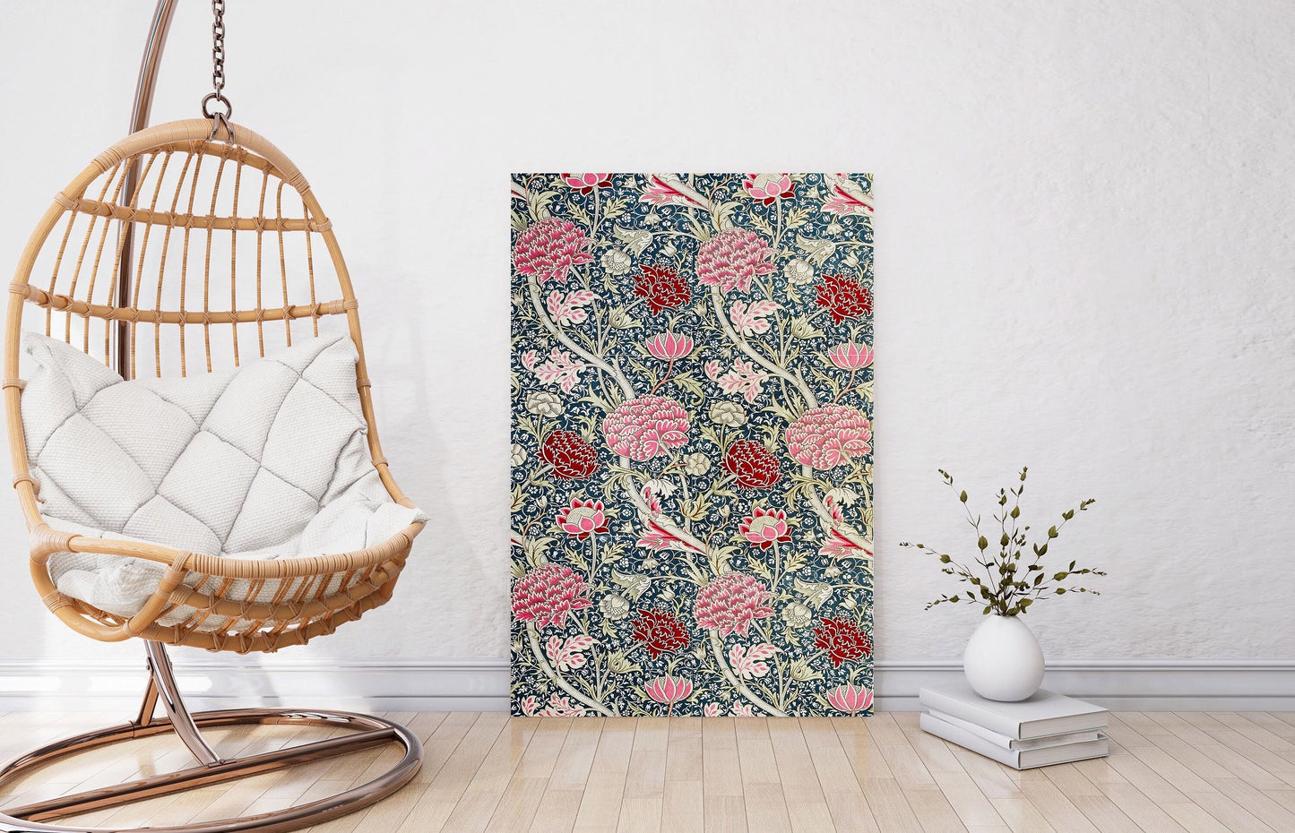 Tile Mural/Mosaic Ceramic Panel of William Morris Cray - William Morris Wall Art - Morris Pattern - Botanical Print -Gloss Tiles- Flower Art