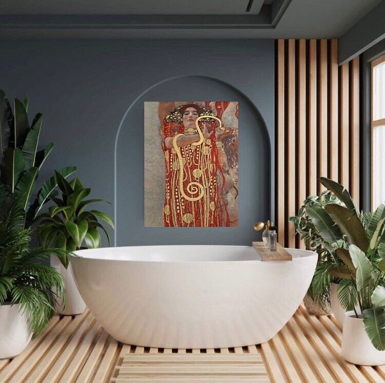 Tile Mural/Mosaic Ceramic Panel of Gustav Klimt Hygieia - Klimt Wall Art - Klimt Art Prints - Klimt Painting - Gustav Klimt Mural