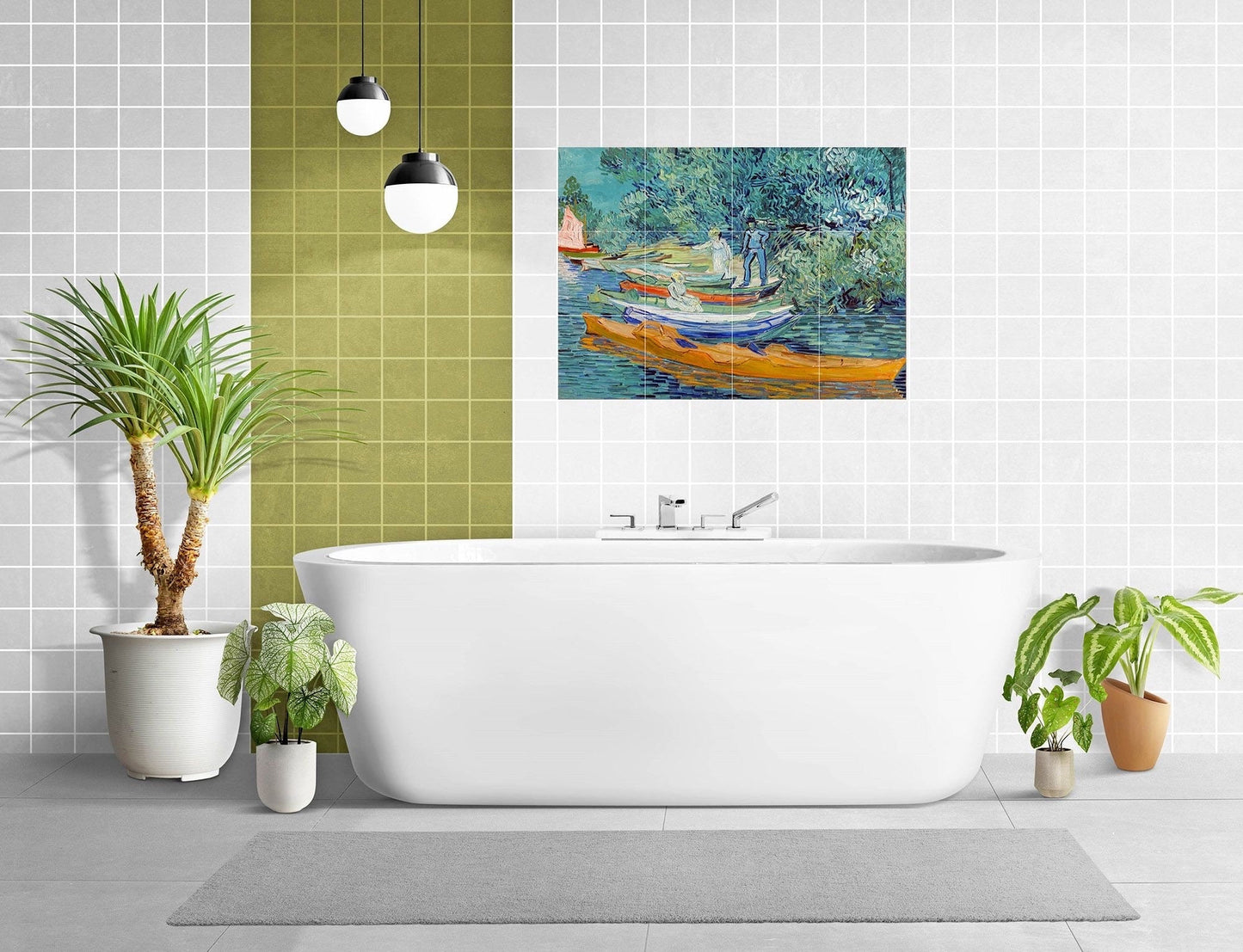 Tile Mural/Mosaic Ceramic Panel of Vincent Van Gogh Painting - Van Gogh Prints - Van Gogh Wall Art - Van Gogh Painting - Van Gogh Art Mural
