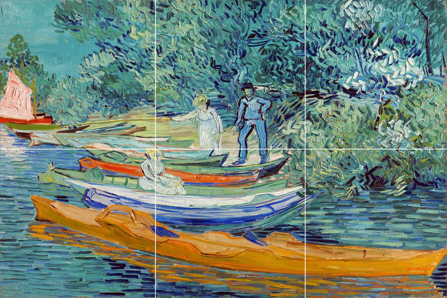 Tile Mural/Mosaic Ceramic Panel of Vincent Van Gogh Painting - Van Gogh Prints - Van Gogh Wall Art - Van Gogh Painting - Van Gogh Art Mural
