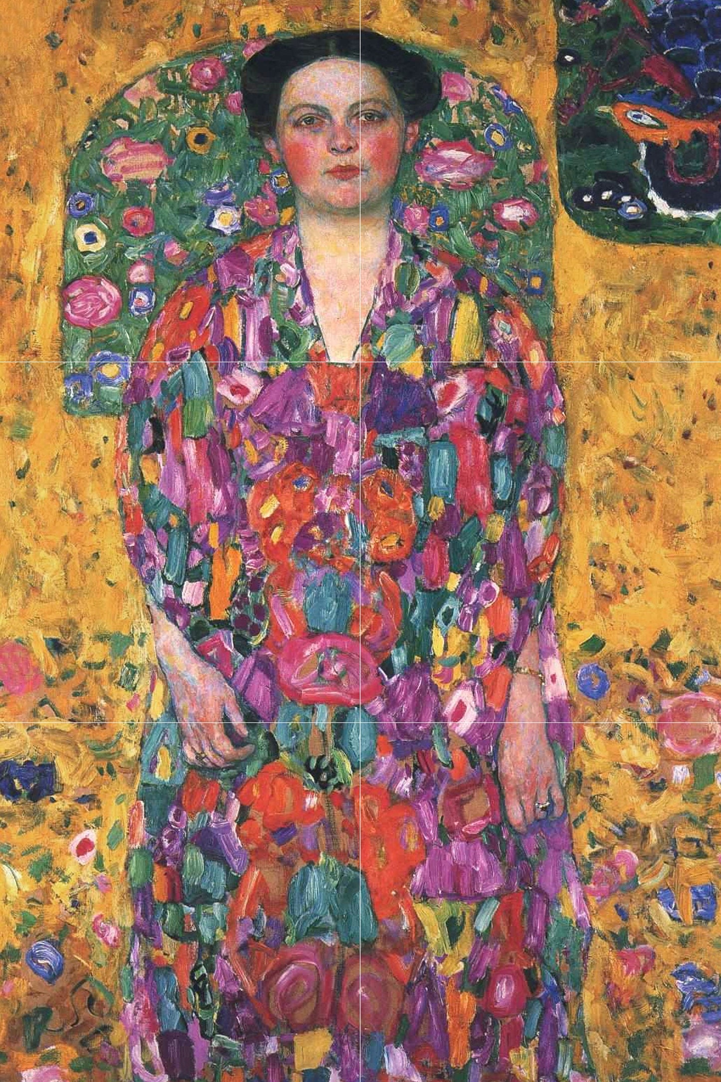 Tile Mural/Mosaic Ceramic Panel of Gustav Klimt Portrait - Klimt Wall Art - Klimt Art Prints - Klimt Painting - Gustav Klimt Mural