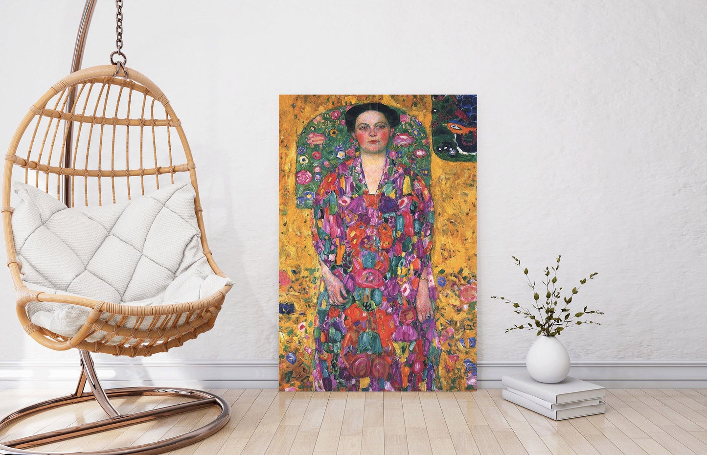 Tile Mural/Mosaic Ceramic Panel of Gustav Klimt Portrait - Klimt Wall Art - Klimt Art Prints - Klimt Painting - Gustav Klimt Mural