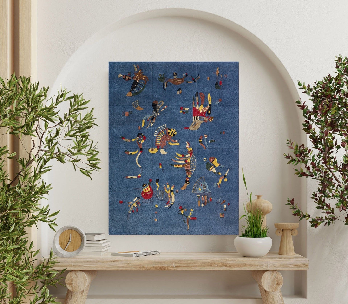 Tile Mural/Mosaic Ceramic Panel of Wassily Kandinsky Bleu de Ciel - Tile Mural - Kandinsky Mural - Kandinsky Wall Art -Kandinsky Tile Mosaic