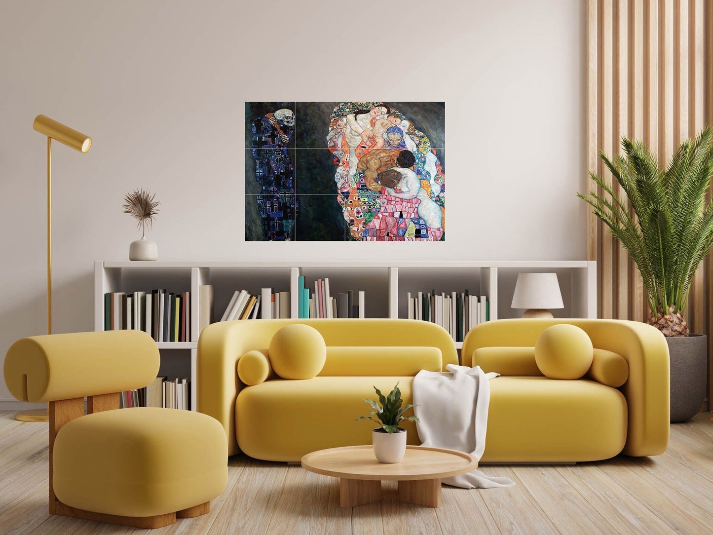 Tile Mural/Mosaic Ceramic Panel of Gustav Klimt Death and Life - Klimt Wall Art - Klimt Print -Death and Life Painting Print -Klimt Painting