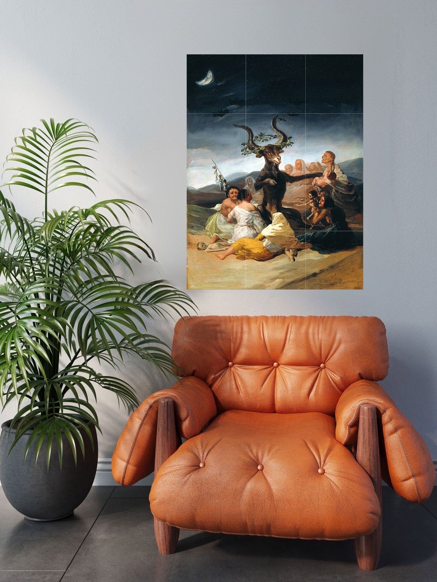 Tile Mural/Mosaic Ceramic Panel of Francisco de Goya Sabbath of Witches - Goya Painting - Goya Wall Art -Goya Prints - Goya Art Print Mural