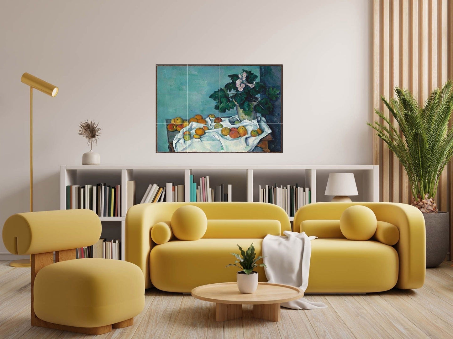 Tile Mural/Mosaic Ceramic Panel of Sill Life with Apples- Claude Monet Print - Fruit Mural -Fruit Wall Art - Fruit Mosaic Tiles -Gloss Tiles