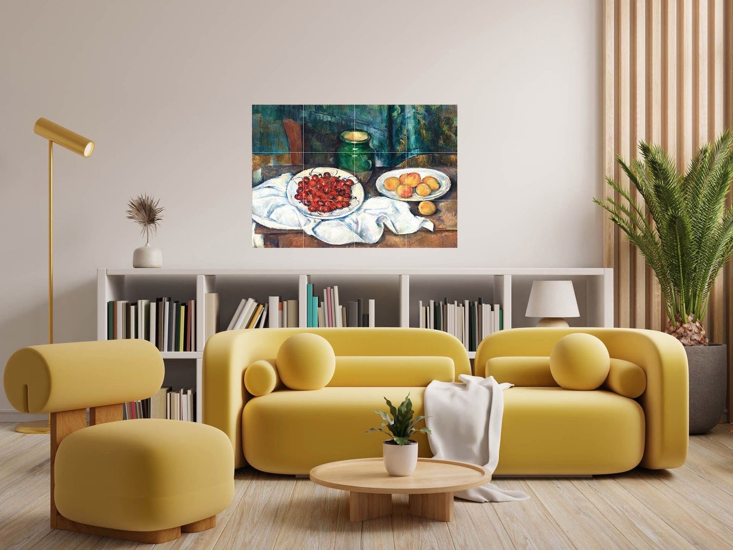 Tile Mural/Mosaic Ceramic Panel of Paul Cezanne -Fruit Mural - Cezanne Wall Art -Cezanne wall print- Fruit Tiles -Gloss Tiles -Tile Mosaic