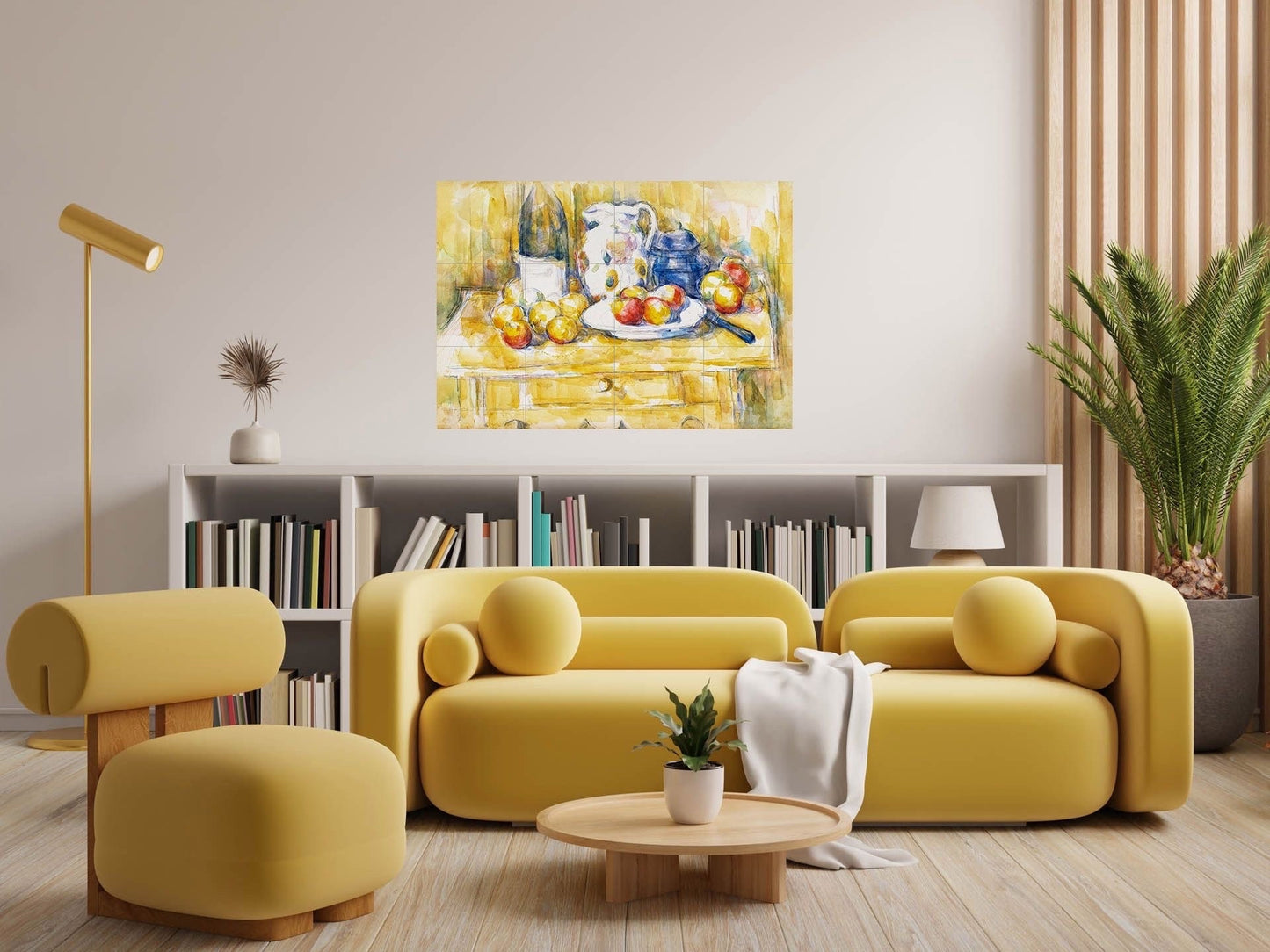 Tile Mural/Mosaic Ceramic Panel of Paul Cezanne -Fruit Mural - Cezanne Wall Art -Cezanne wall print- Fruit Tiles -Gloss Tiles -Tile Mosaic