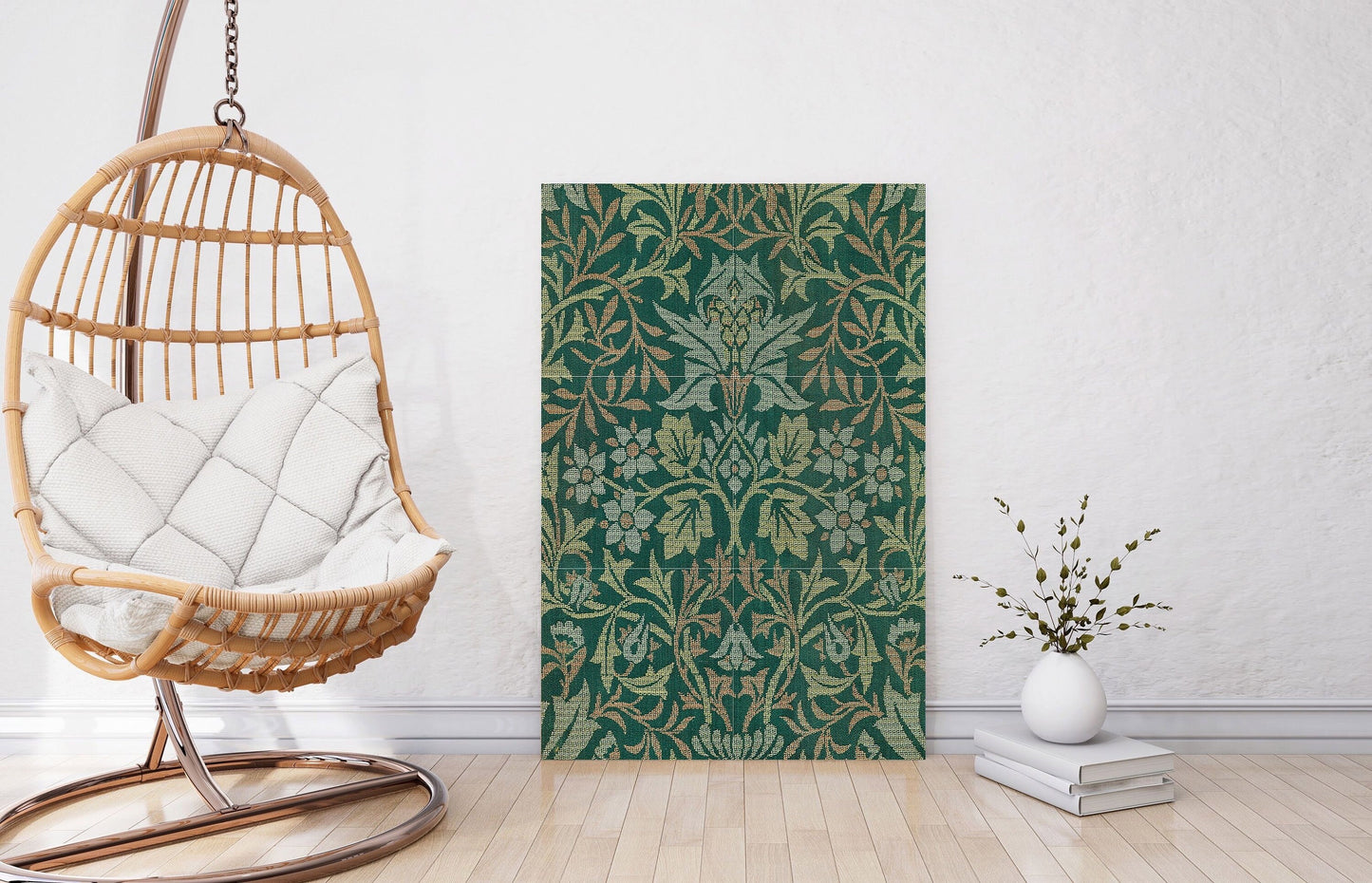 Tile Mural/Mosaic Ceramic Panel of William Morris Flower Garden - William Morris Wall Art - Morris Pattern - Botanical Print - Gloss Tiles