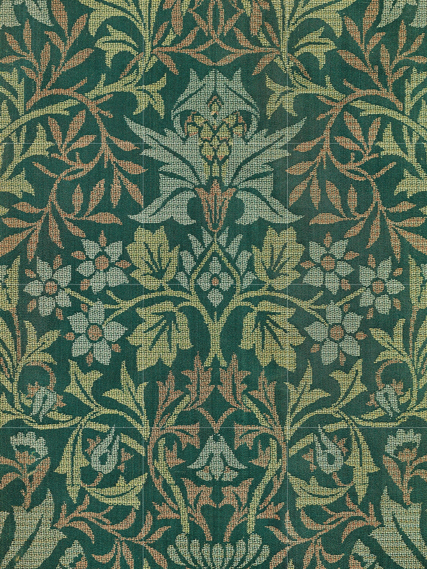 Tile Mural/Mosaic Ceramic Panel of William Morris Flower Garden - William Morris Wall Art - Morris Pattern - Botanical Print - Gloss Tiles