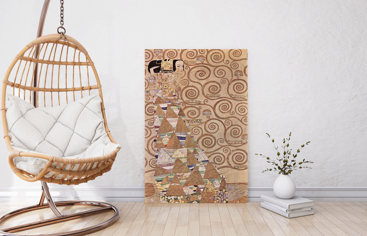 Tile Mural/Mosaic Ceramic Panel of Gustav Klimt Expectation from Tree of Life - Klimt Wall Art - Klimt Art Prints - Klimt Painting