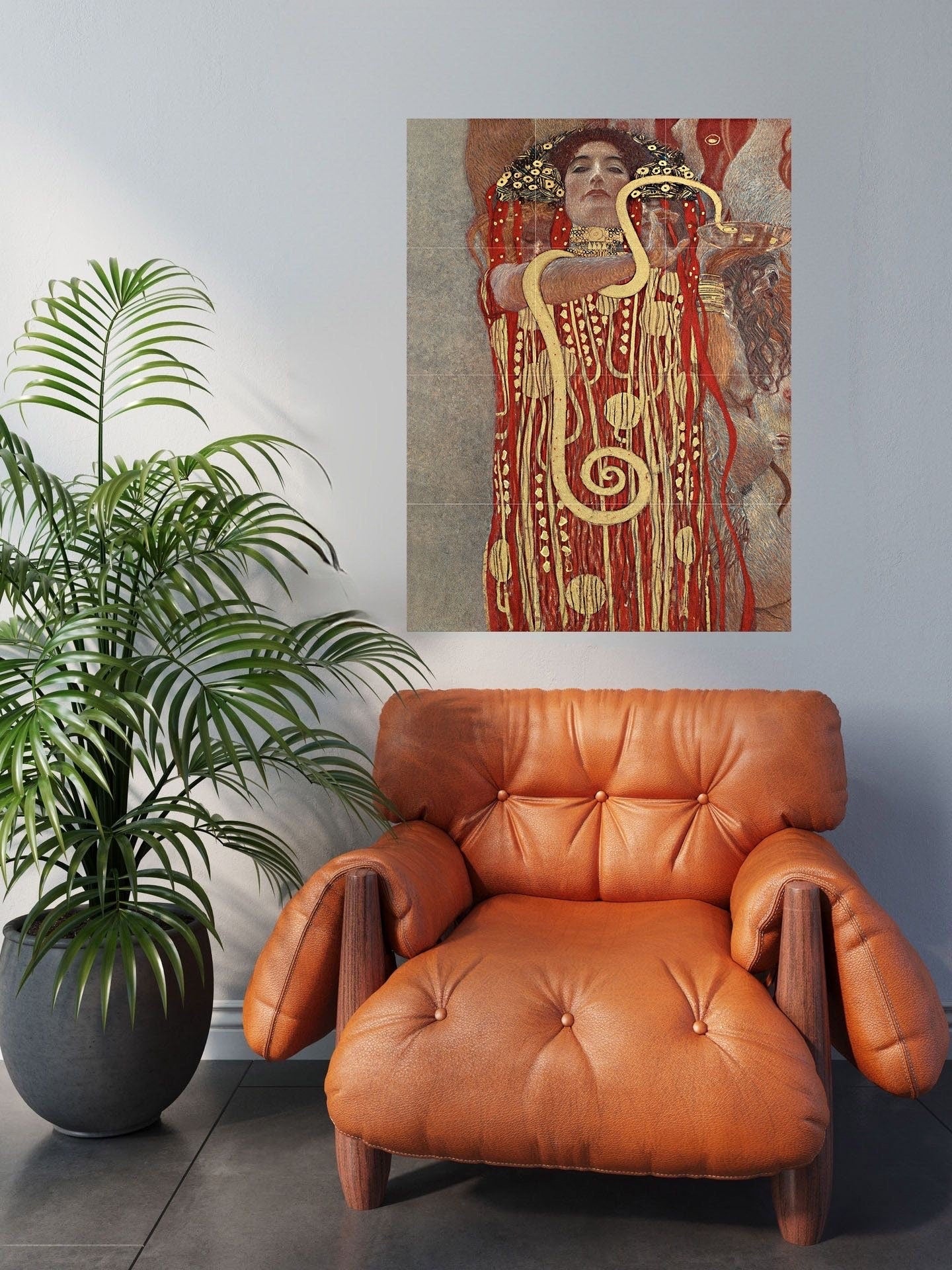 Tile Mural/Mosaic Ceramic Panel of Gustav Klimt Hygieia - Klimt Wall Art - Klimt Art Prints - Klimt Painting - Gustav Klimt Mural