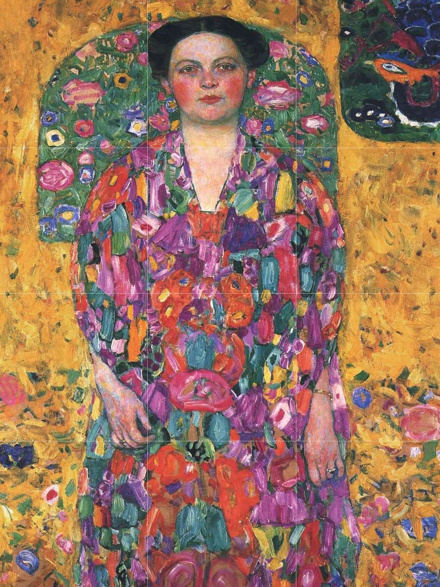 Tile Mural/Mosaic Ceramic Panel of Gustav Klimt Portrait - Klimt Wall Art - Klimt Art Prints - Klimt Painting - Gustav Klimt Mural