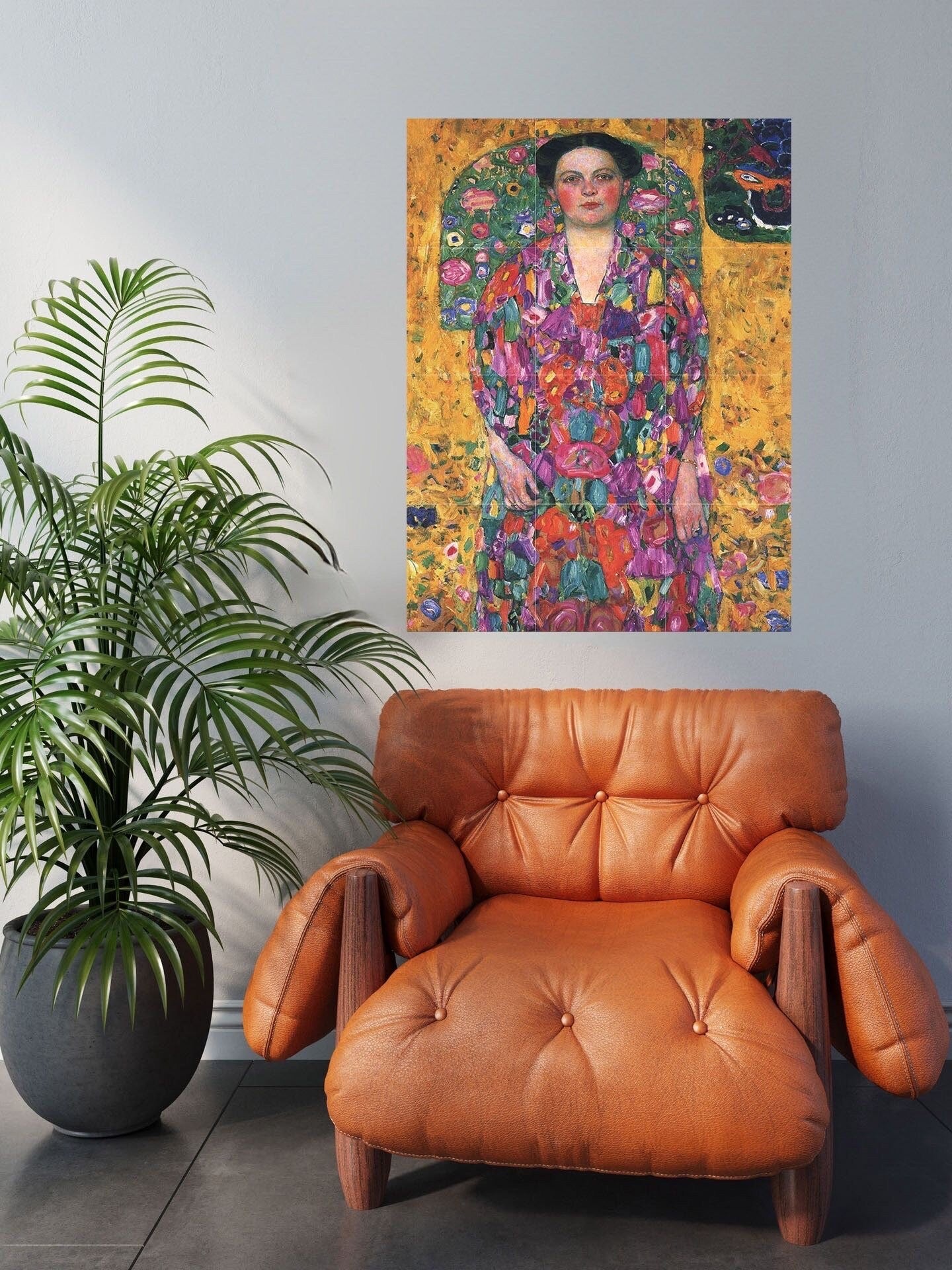 Tile Mural/Mosaic Ceramic Panel of Gustav Klimt Portrait - Klimt Wall Art - Klimt Art Prints - Klimt Painting - Gustav Klimt Mural