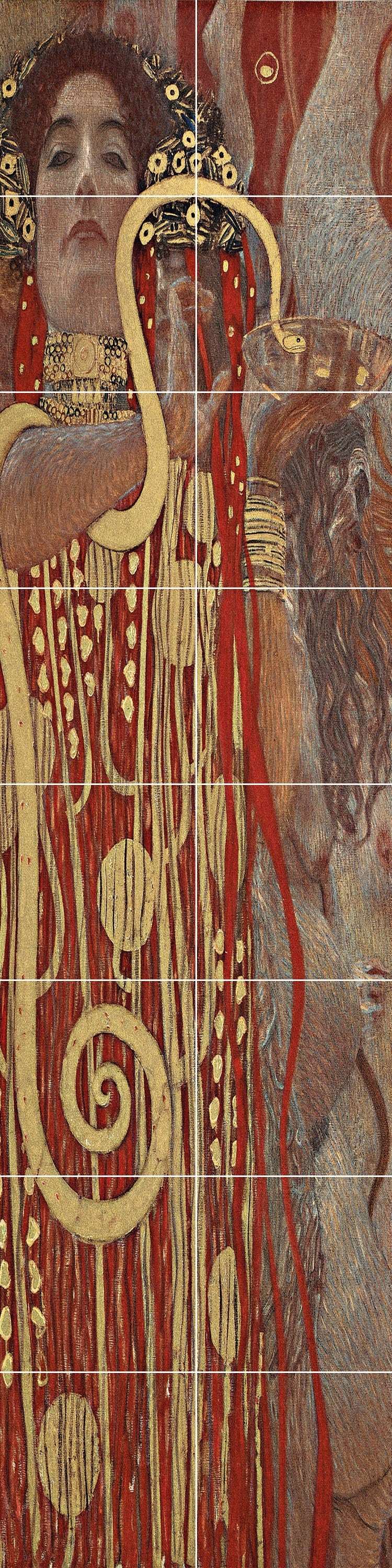 Tile Mural/Mosaic Ceramic Panel of Gustav Klimt Hygieia - Klimt Wall Art - Klimt Art Prints - Klimt Painting - Gustav Klimt Mural