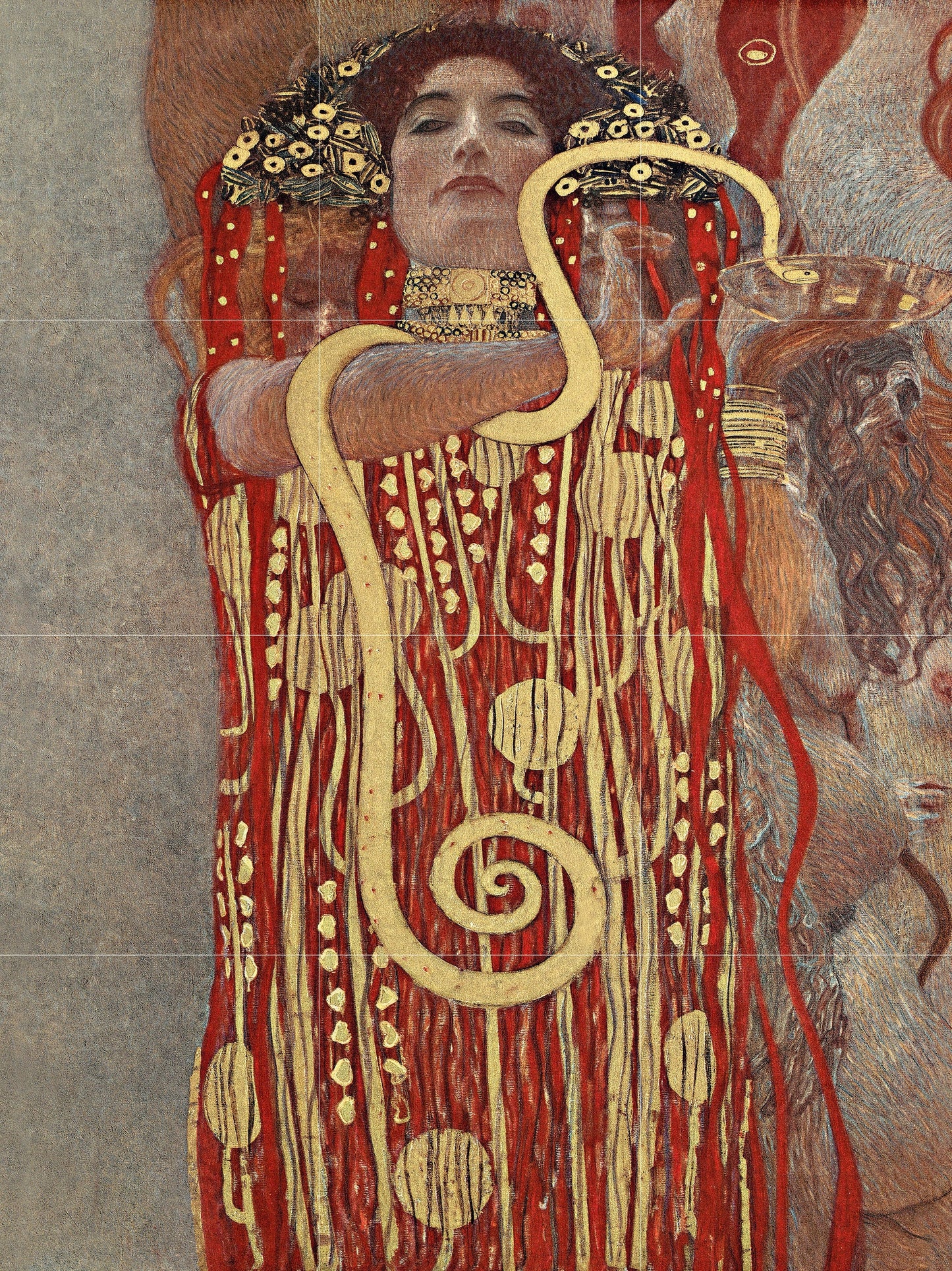 Tile Mural/Mosaic Ceramic Panel of Gustav Klimt Hygieia - Klimt Wall Art - Klimt Art Prints - Klimt Painting - Gustav Klimt Mural