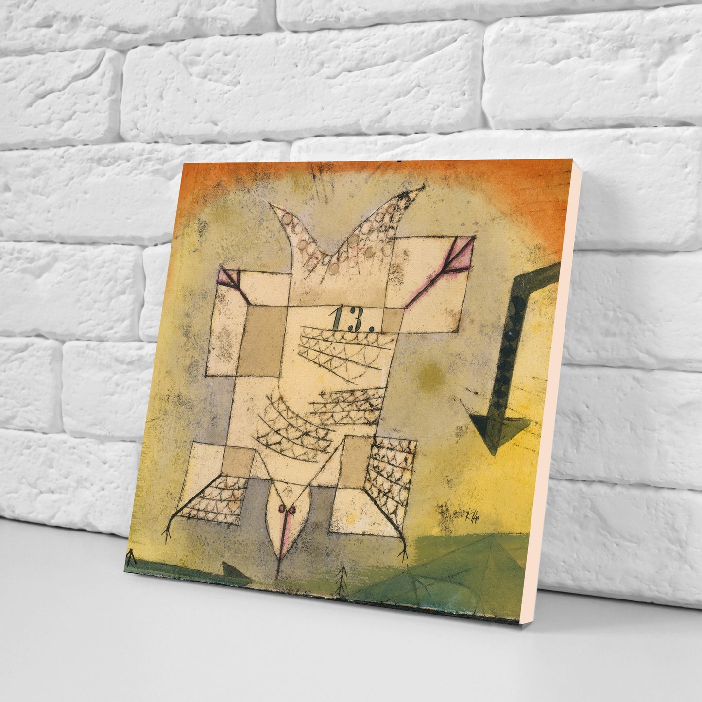 Paul Klee Set of 3 Ceramic tiles, Ceramic Decor Tiles, Kitchen Backsplash Tiles, Bathroom Tiles, Paul Klee wall art, Paul Klee print