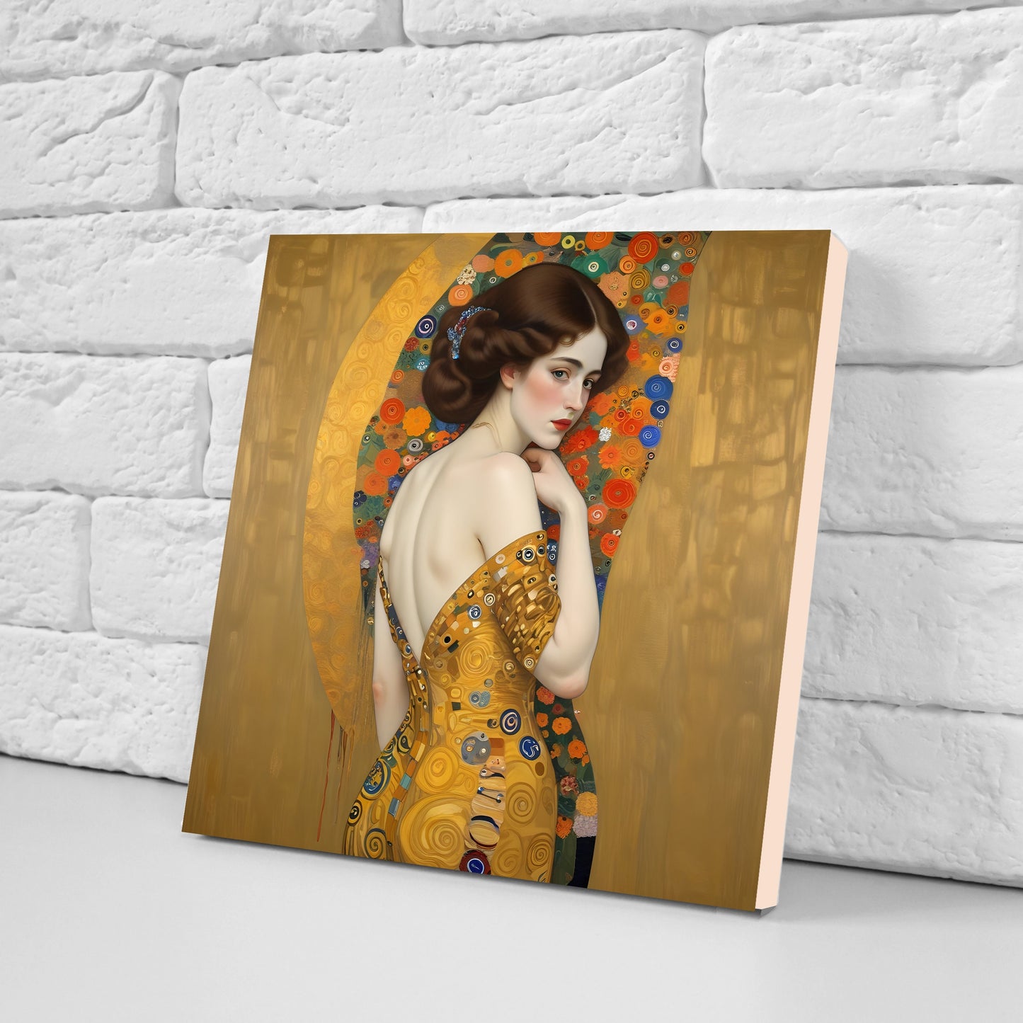 Gustav Klimt Style Set of 3 Ceramic tiles, Decor Tiles, Kitchen Backsplash Tiles, Bathroom Tiles, Art Nouveau print, Gustav Klimt print