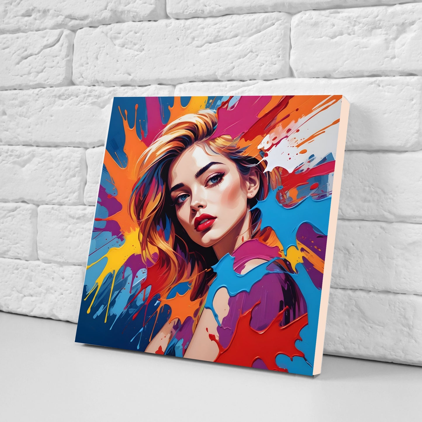 Pop Art Ceramic tiles - Set of 3 Ceramic Wall Decor Tiles - Pop Art wall print -Pop Art wall tiles -Kitchen Backsplash Tiles, Bathroom Tiles