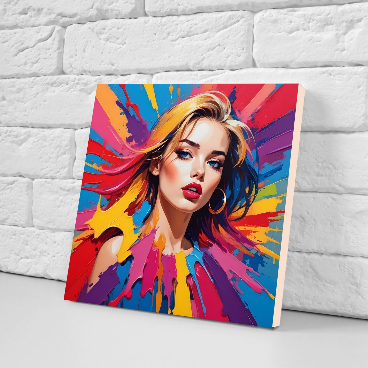 Pop Art Ceramic tiles - Set of 3 Ceramic Wall Decor Tiles - Pop Art wall print -Pop Art wall tiles -Kitchen Backsplash Tiles, Bathroom Tiles
