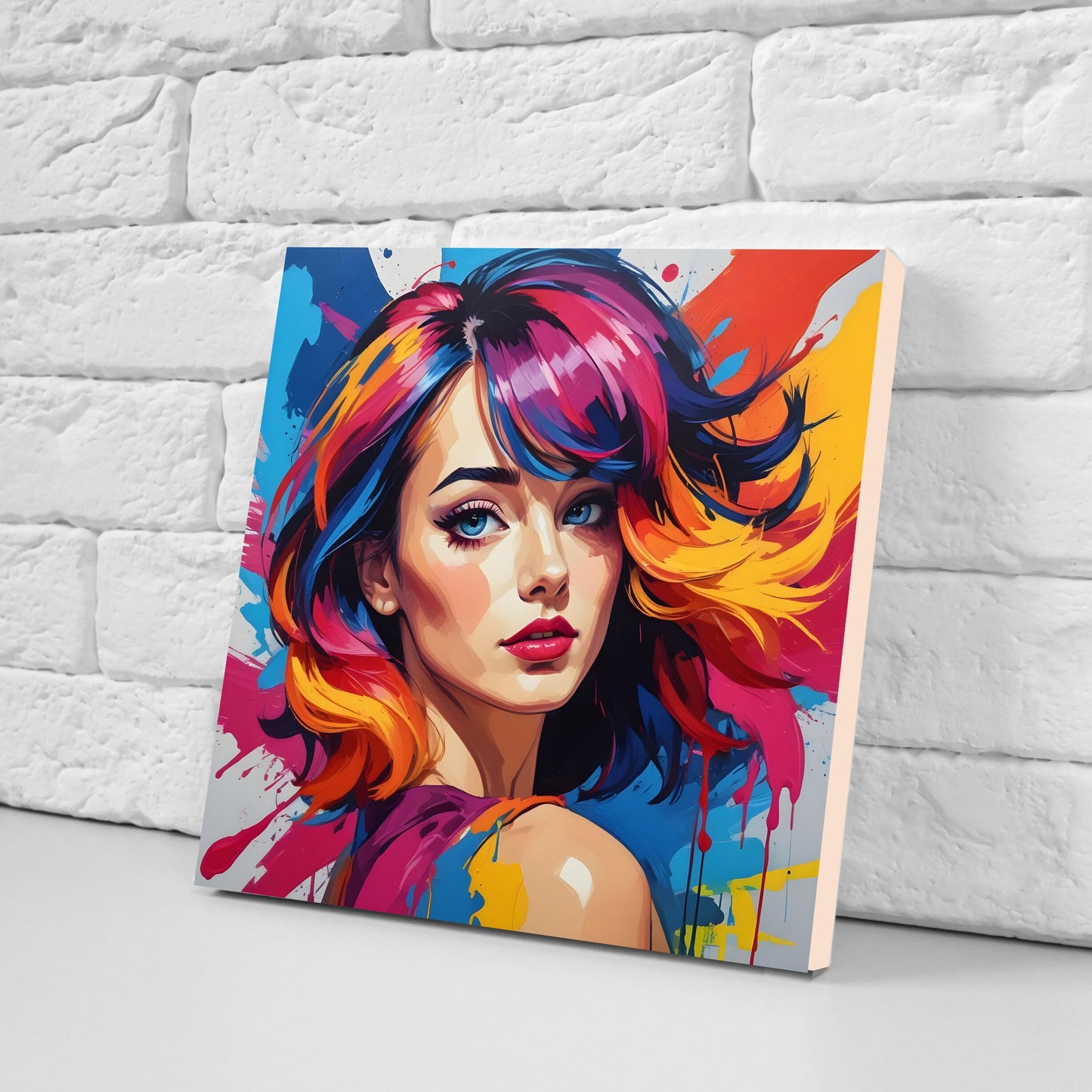 Pop Art Ceramic tiles - Set of 3 Ceramic Wall Decor Tiles - Pop Art wall print -Pop Art wall tiles -Kitchen Backsplash Tiles, Bathroom Tiles