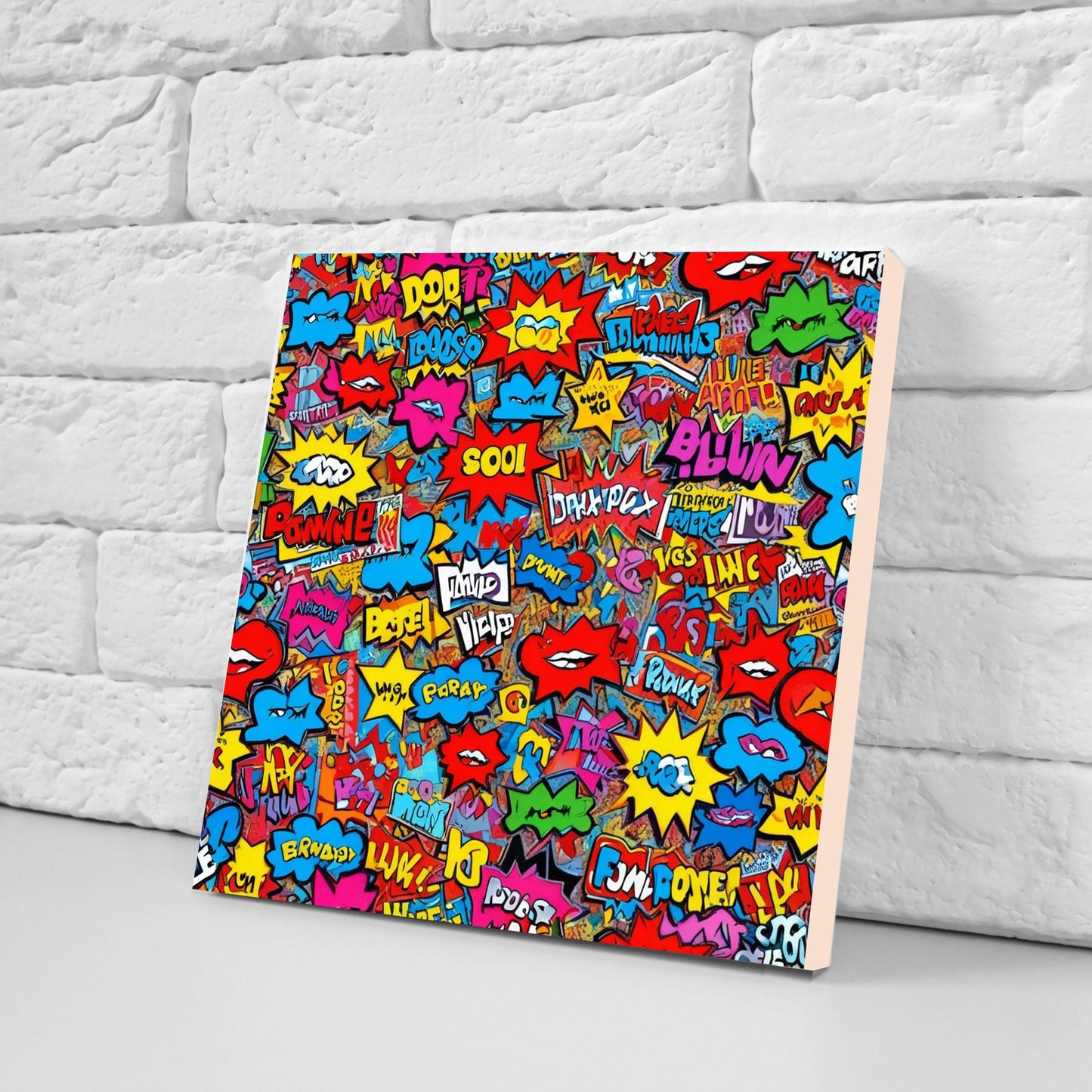 Pop Art Ceramic tiles - Set of 3 Ceramic Wall Decor Tiles - Pop Art wall print -Pop Art wall tiles -Kitchen Backsplash Tiles, Bathroom Tiles