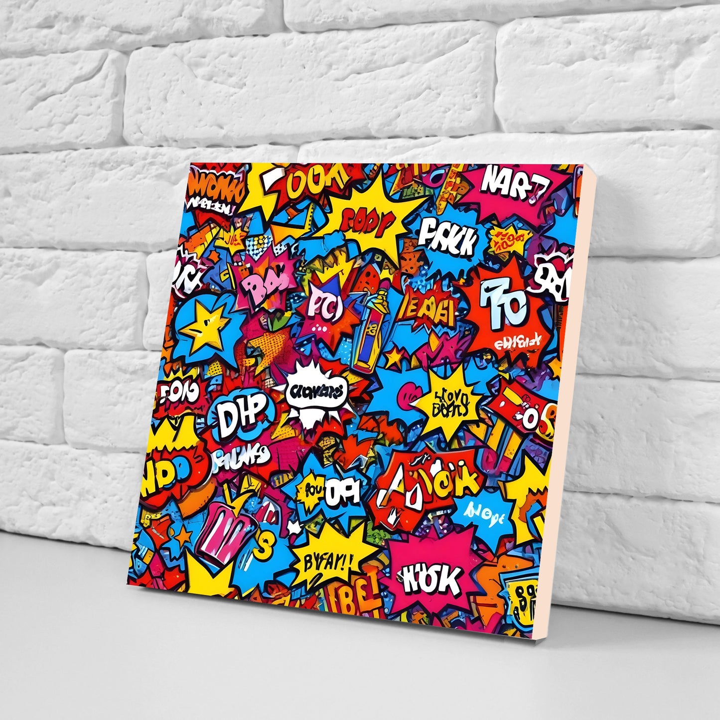 Pop Art Ceramic tiles - Set of 3 Ceramic Wall Decor Tiles - Pop Art wall print -Pop Art wall tiles -Kitchen Backsplash Tiles, Bathroom Tiles