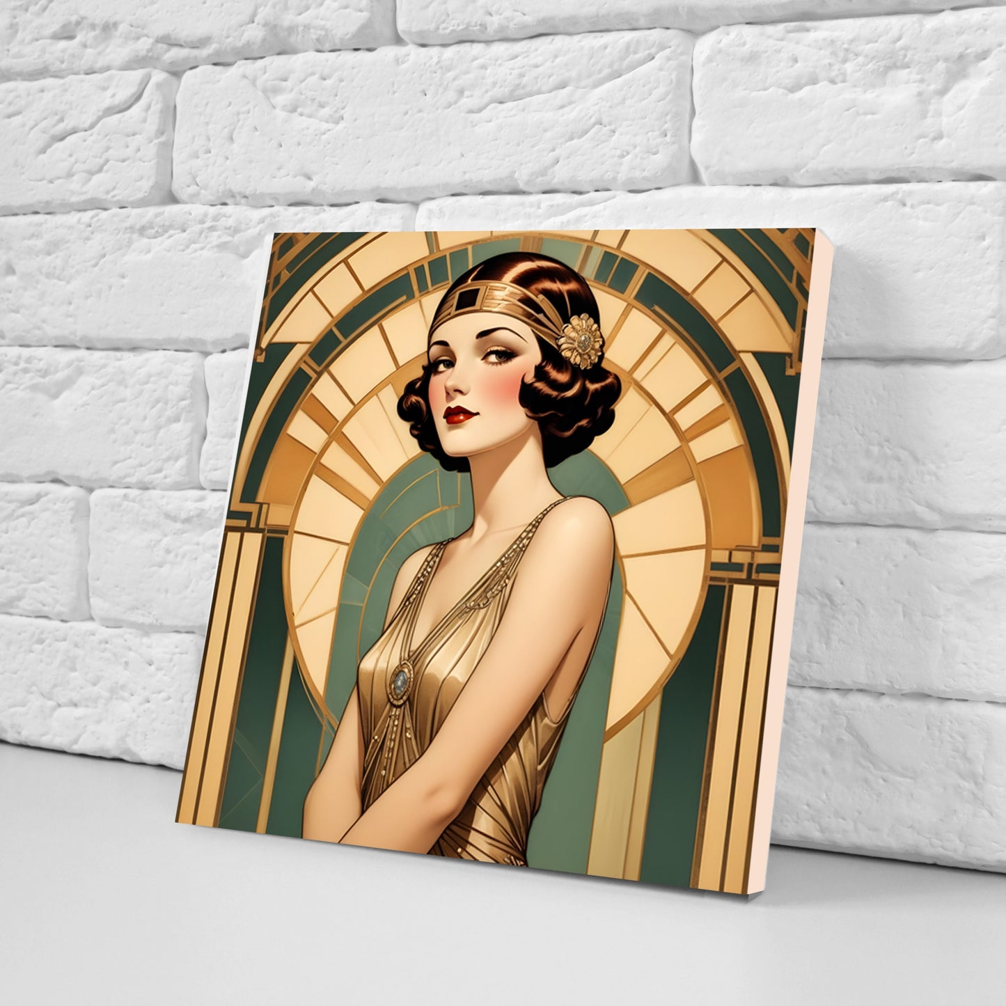 Art Deco Ceramic tiles - Set of 3 Art Deco Wall Decor Tiles - Kitchen Backsplash Tiles, Bathroom Tiles, Decorative Tiles, Shower Tiles