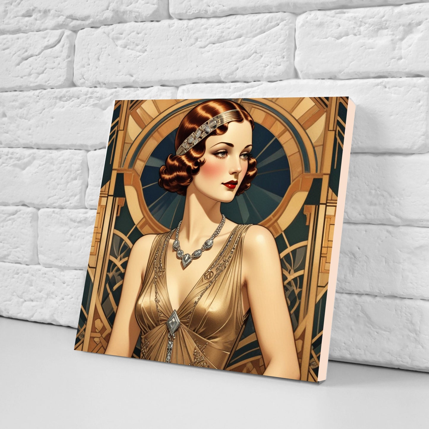 Art Deco Ceramic tiles - Set of 3 Art Deco Wall Decor Tiles - Kitchen Backsplash Tiles, Bathroom Tiles, Decorative Tiles, Shower Tiles