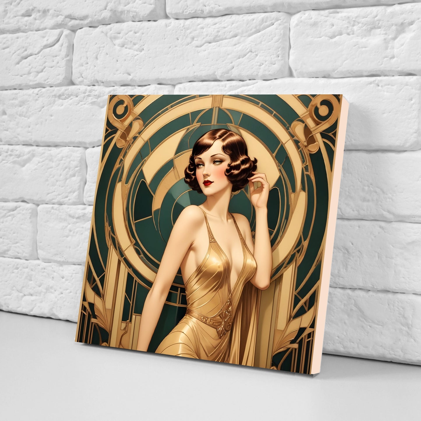 Art Deco Ceramic tiles - Set of 3 Art Deco Wall Decor Tiles - Kitchen Backsplash Tiles, Bathroom Tiles, Decorative Tiles, Shower Tiles